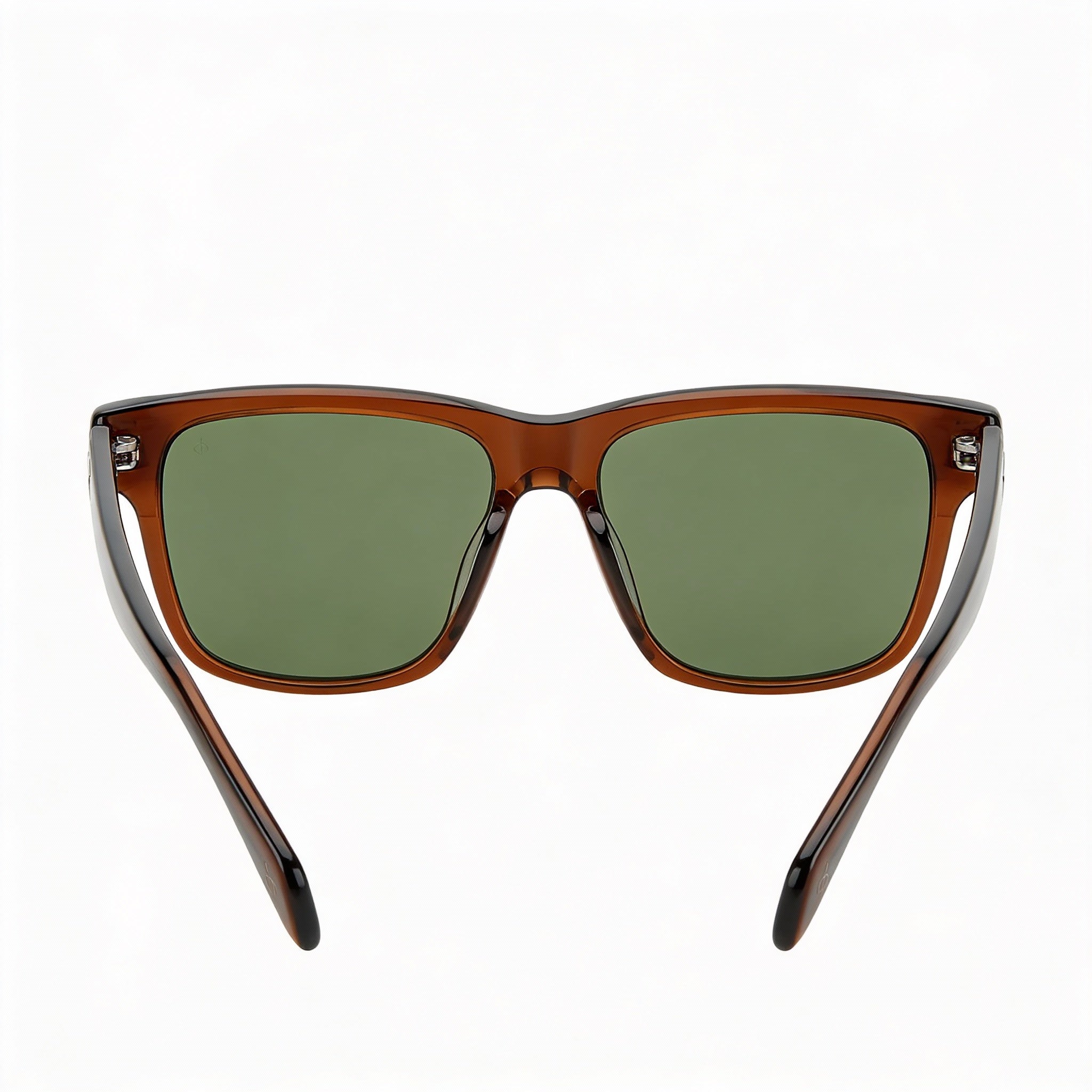 rag & bone Modern Men's Transparent Brown Acetate Non-Polarized Green Lens 54mm, Photo 4