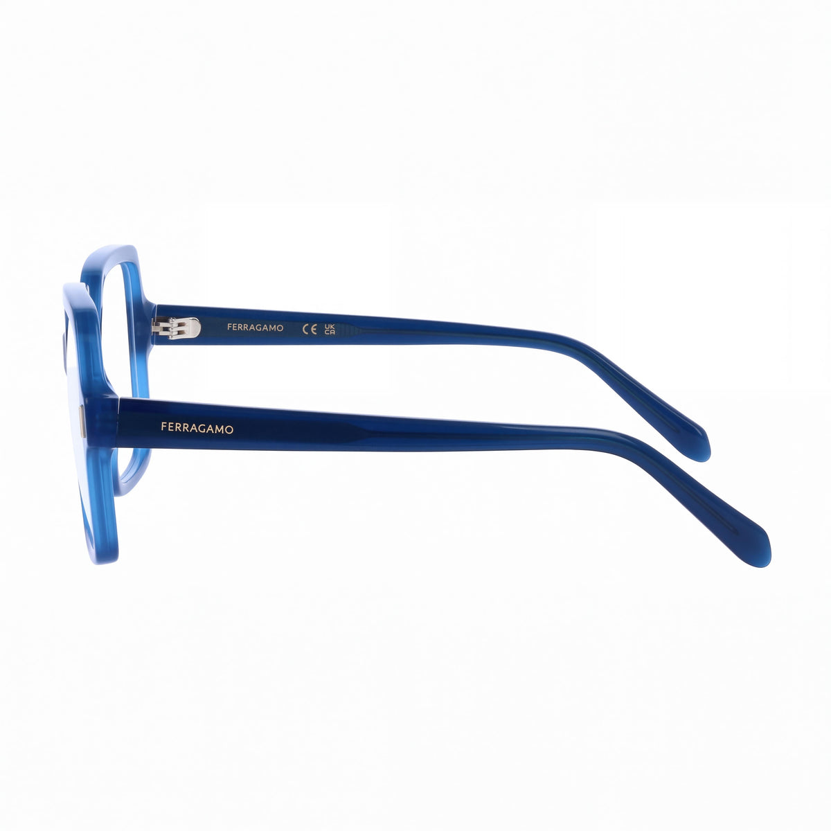 Gafas Salvatore Ferragamo para hombre Sf3031 con montura de acetato azul opalino, 56-17-145 mm, Photo 3