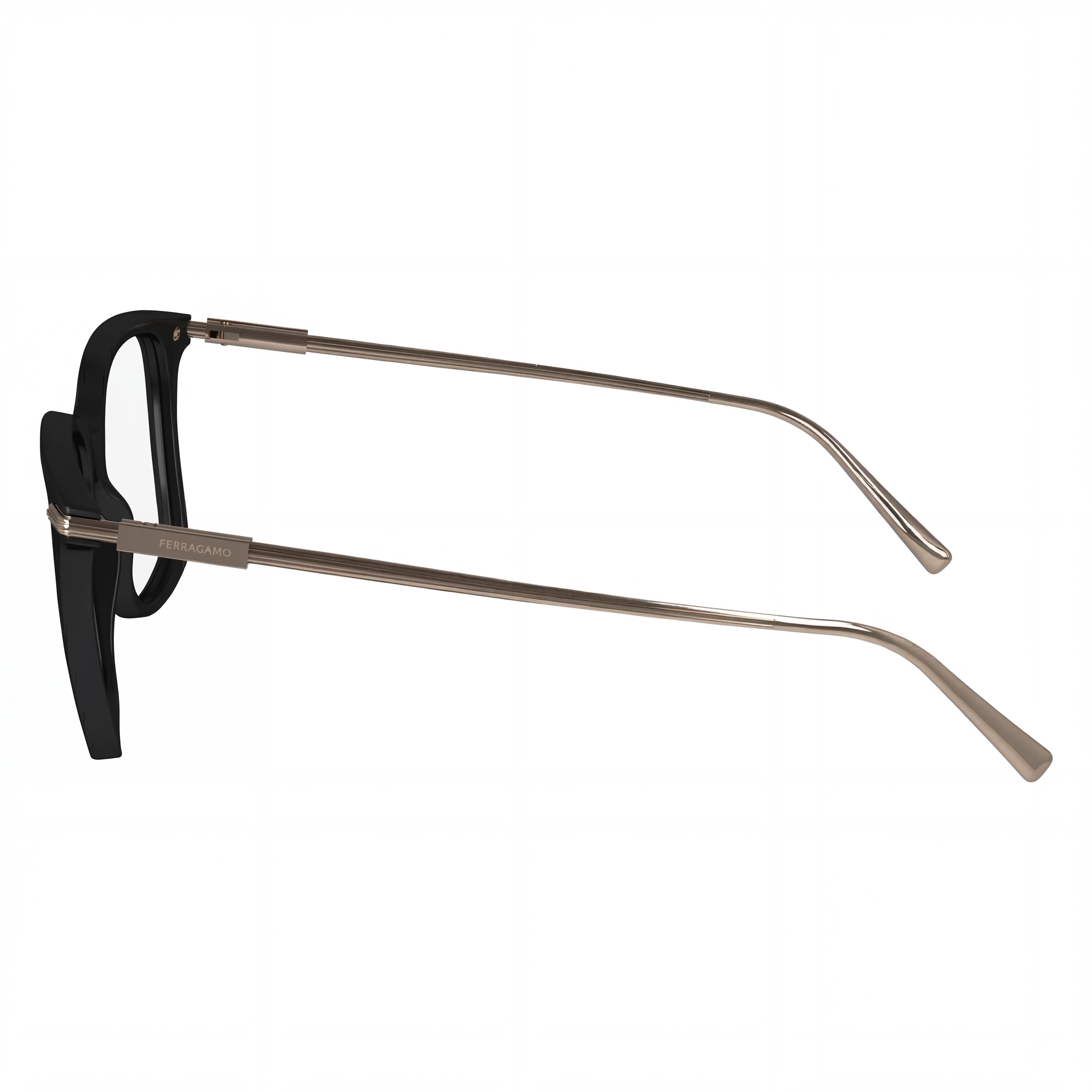 Salvatore Ferragamo Sf2992 Men's Black Acetate Eyeglasses with 53mm Lens Width, 15mm Bridge Width, and 145mm Temple Length, Photo 3