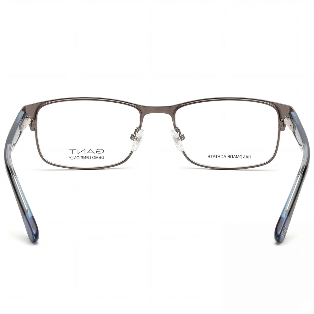 GANT Ga3084 Men's Eyeglasses with a Metal Frame in Matte Gunmetal Black, 52mm Lens Width