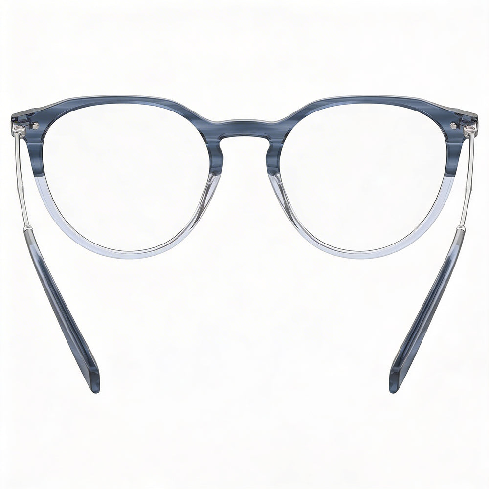 Gafas de sol de mujer Levi's LV 5022 de plástico sin lentes, color azul cuerno, lente de demostración de 51 mm