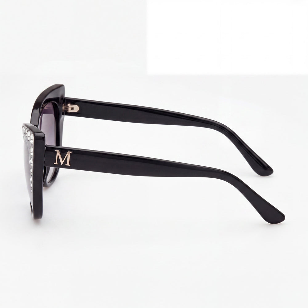 Gafas Guess by Marciano Gm00000 para mujer, montura inyectada, color negro brillante, lente negra, no polarizadas, 54 mm