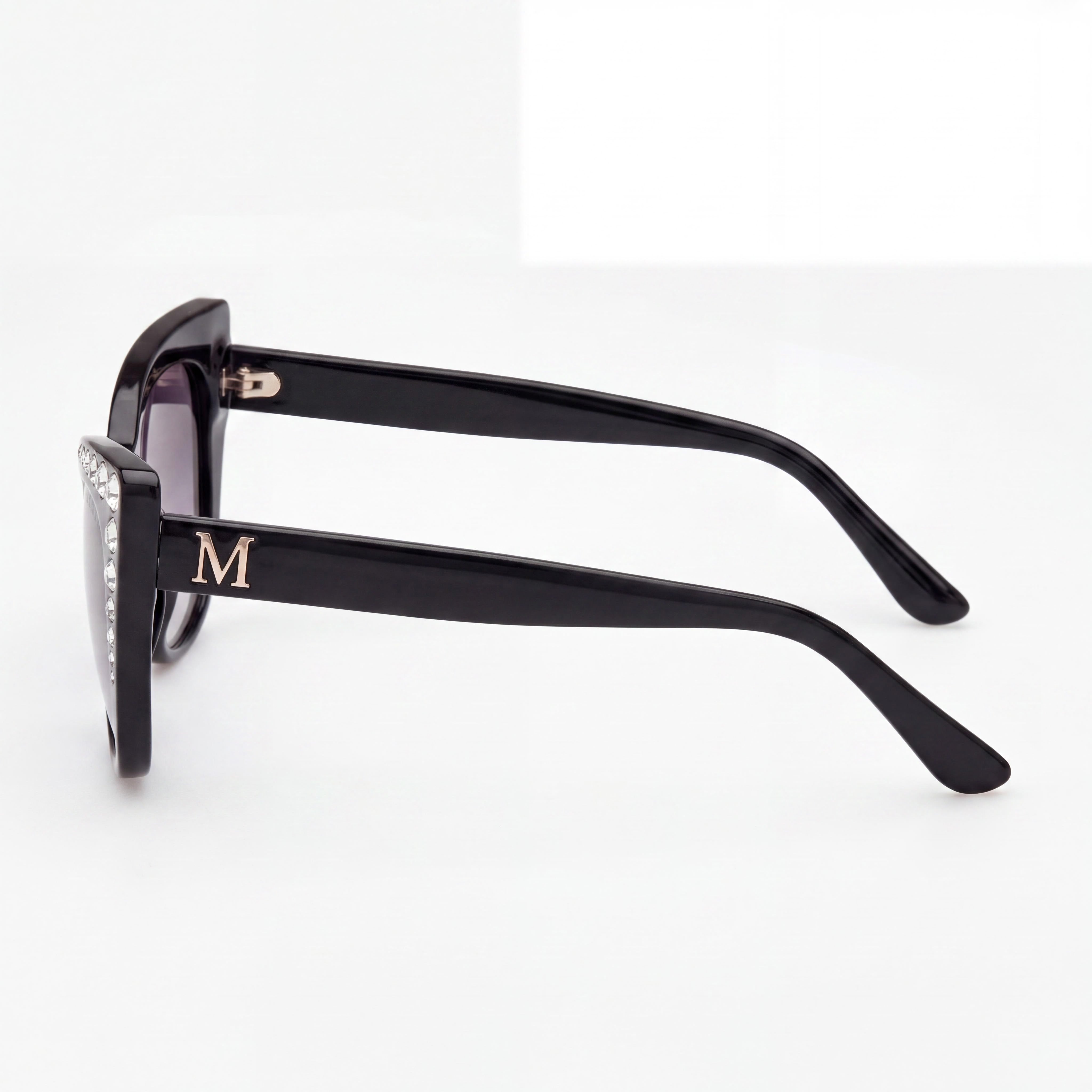 Guess by Marciano Gm00000 Women's Injected Frame Shiny Black, Black Lens, Non-Polarized Eyewear 54mm, Photo 3