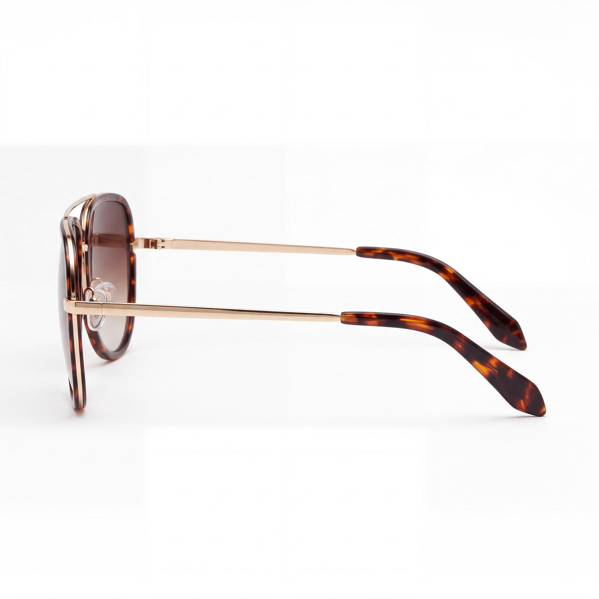 QUAY AUSTRALIA Women's Aviator Sunglasses with Tortoise Brown Fade Frame and Brown Fade Lenses 56mm UV Protected, Photo 3