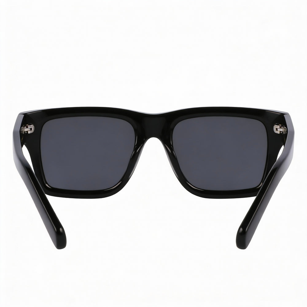 Gafas de sol unisex Ferragamo SF2033S de acero inoxidable negro, con protección UV 400, no polarizadas, 53 mm