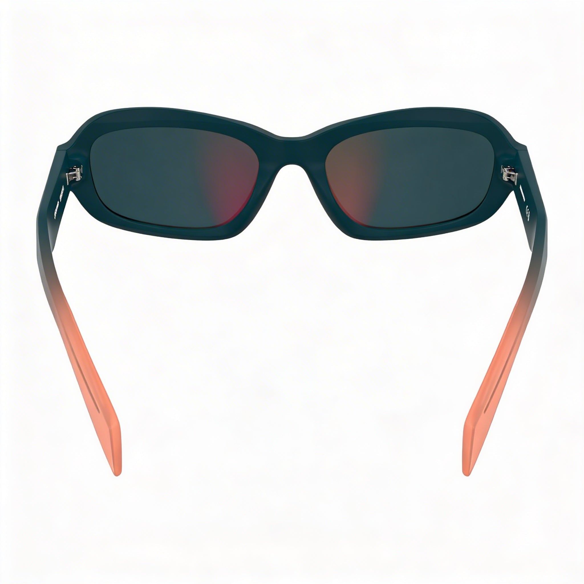 KARL LAGERFELD Klj6200s Unisex Size L UV Protection Plastic Petrol Brick Sunglasses with Solid Grey Red Mirror Lenses, Photo 2