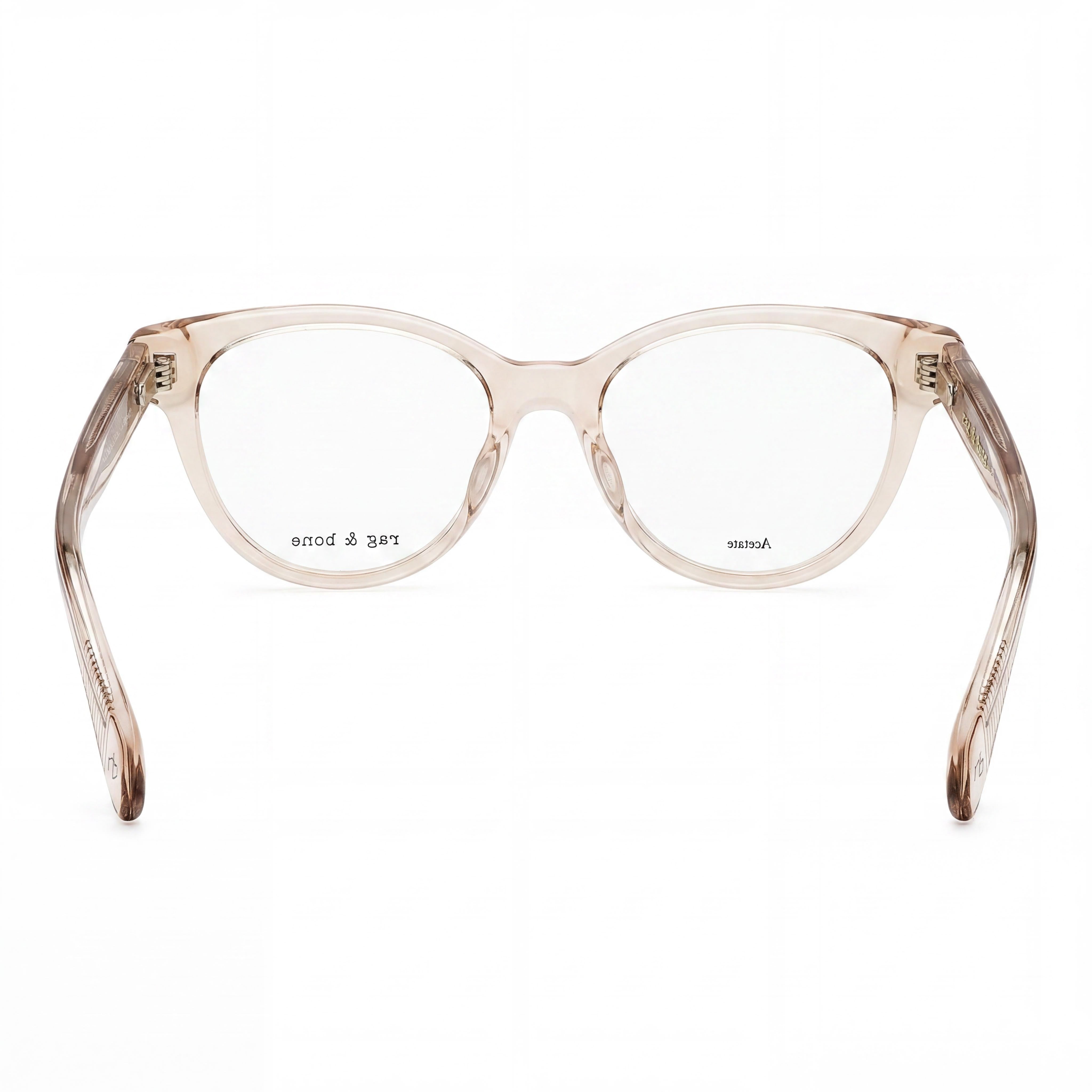 rag & bone Casual Women's Eyeglasses with Beige Acetate Frames & Transparent Lenses, Size 51-18-135, Photo 3