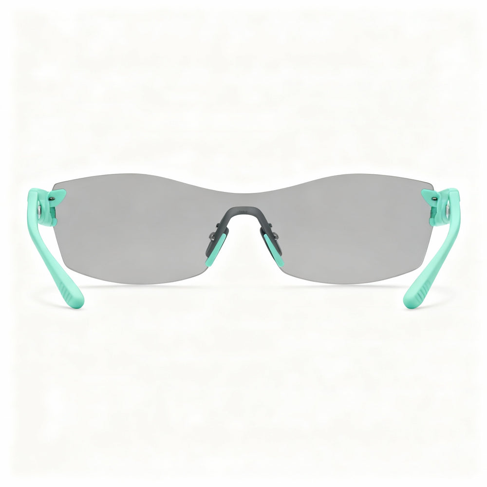 SMITH PivlockŞ Asana Women's Anti-Reflective Plastic Non-Polarized Sunglasses Green Silver Grey Speckled Bridge 1mm Temple 125mm