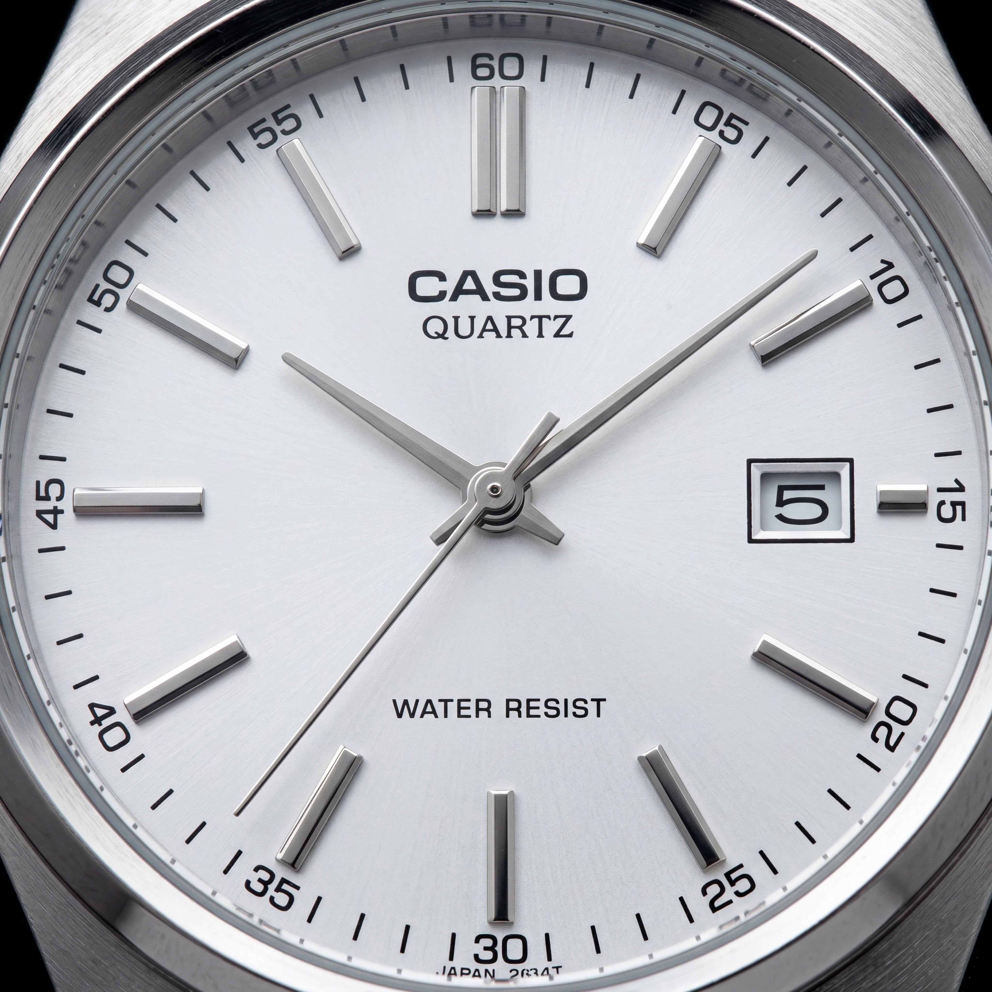 Buy Casio MTP-1183E-7A Men's White Black Watch, 38mm Online at