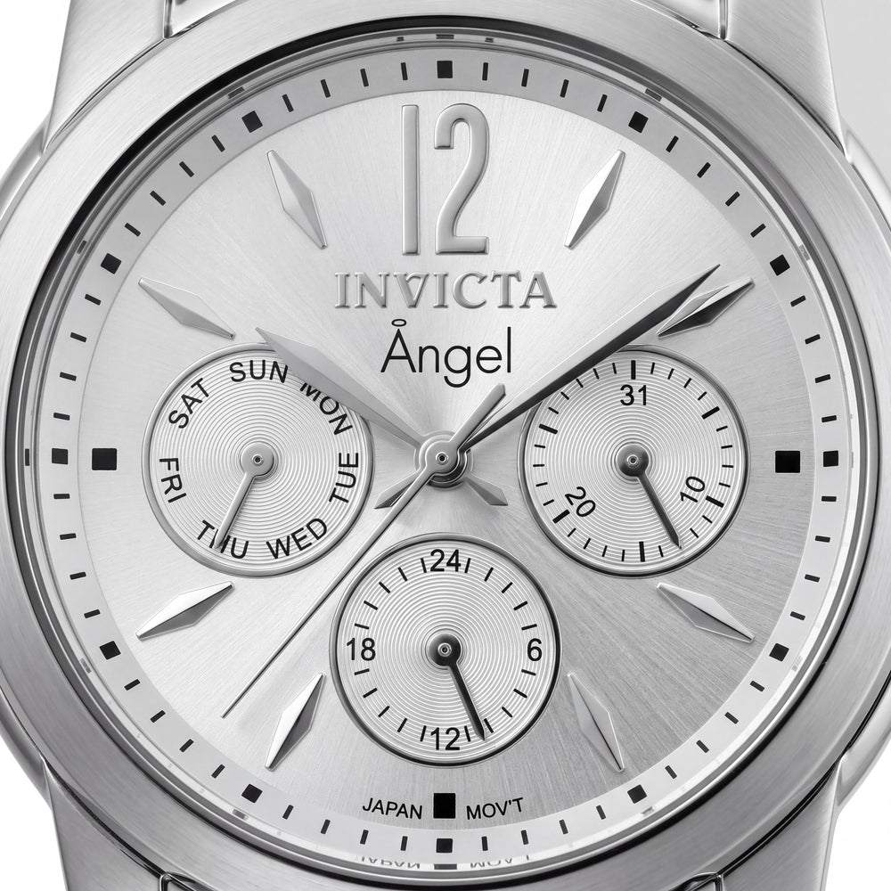 Invicta Angel Collection 0461 Women's 38mm Stainless Steel Quartz Water-Resistant Watch with Silver Dial