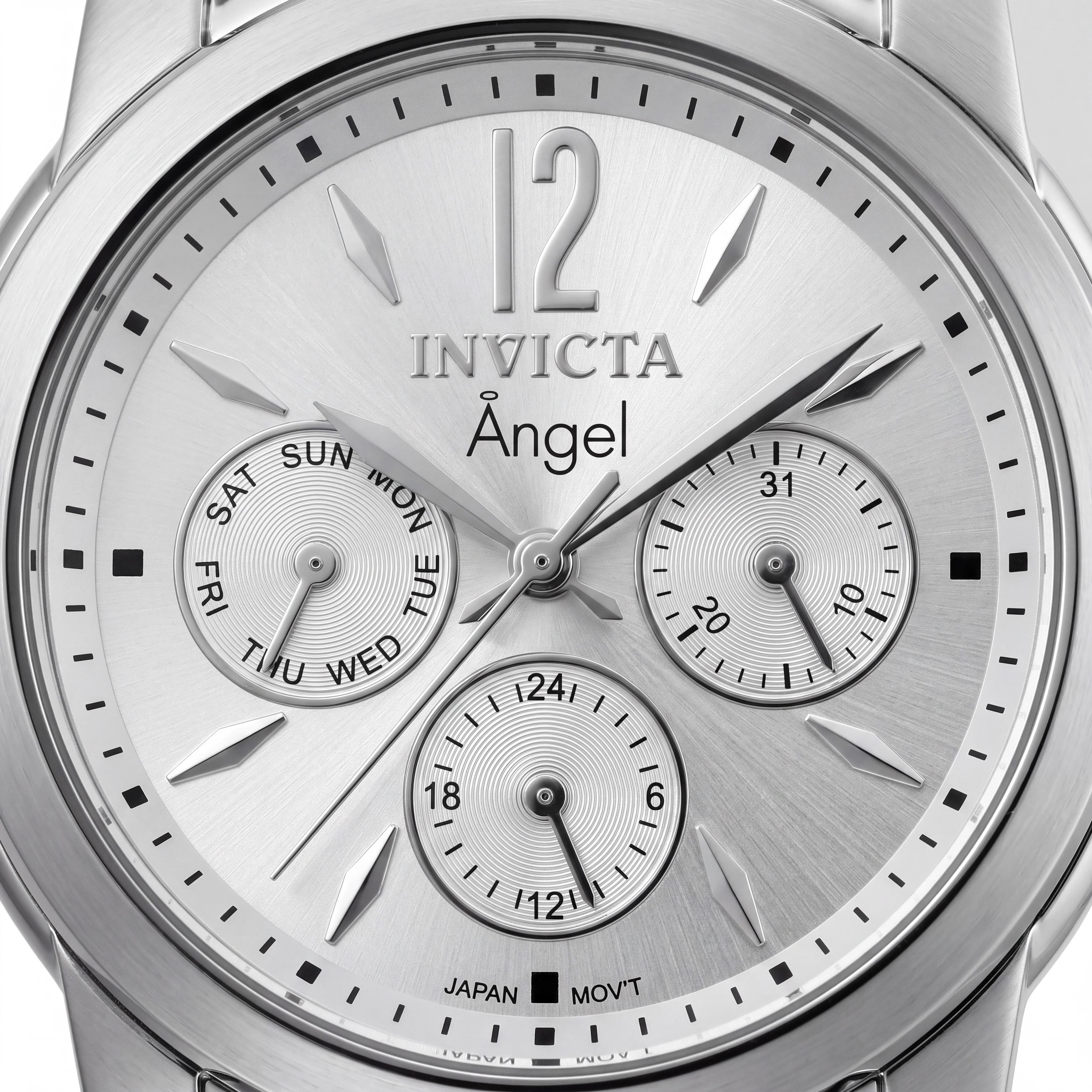Invicta Angel Collection 0461 Women's 38mm Stainless Steel Quartz Water-Resistant Watch with Silver Dial, Photo 2