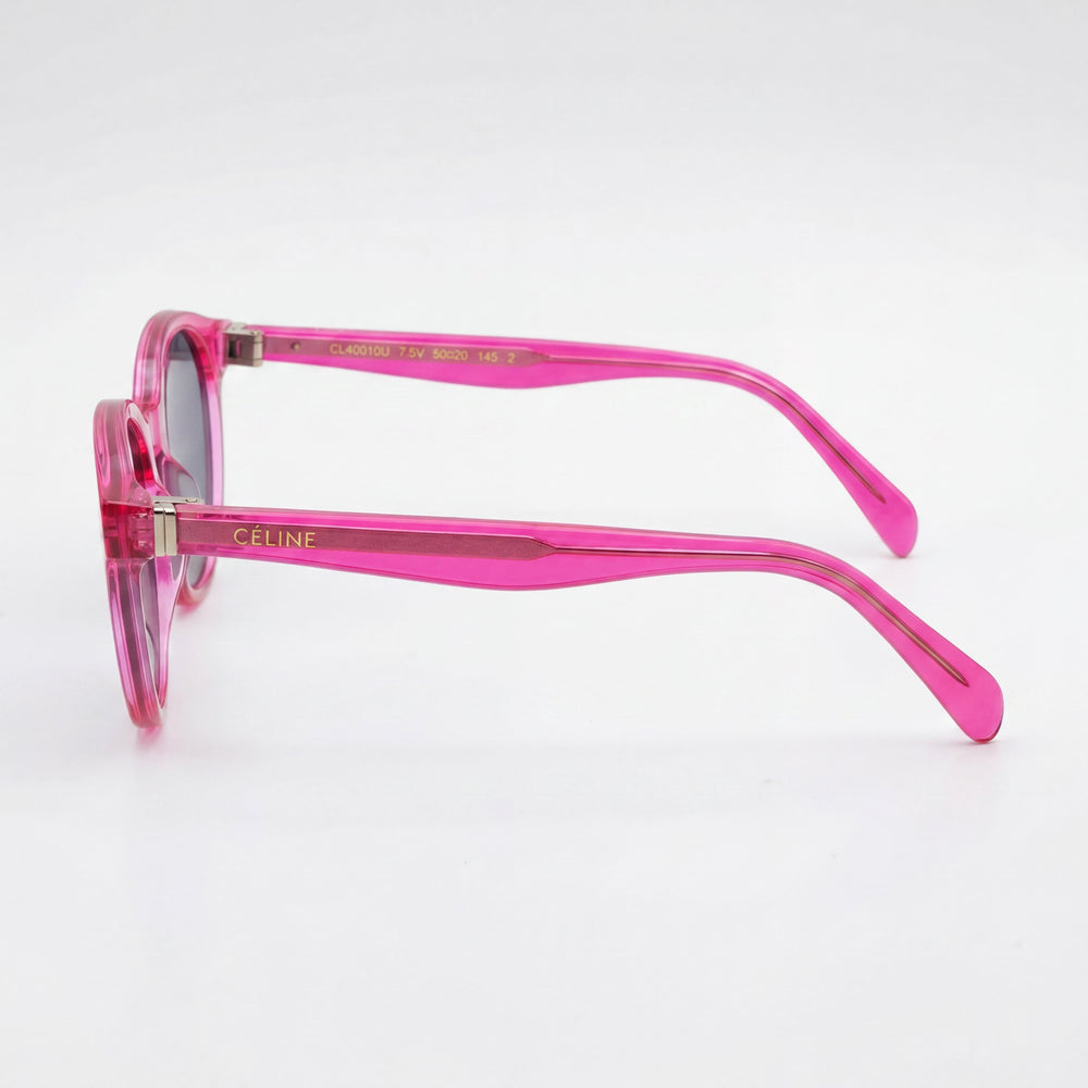 Celine CL40010U Unisex Composite Transparent Fuchsia Grey Lens UV Protection Sunglasses 50mm