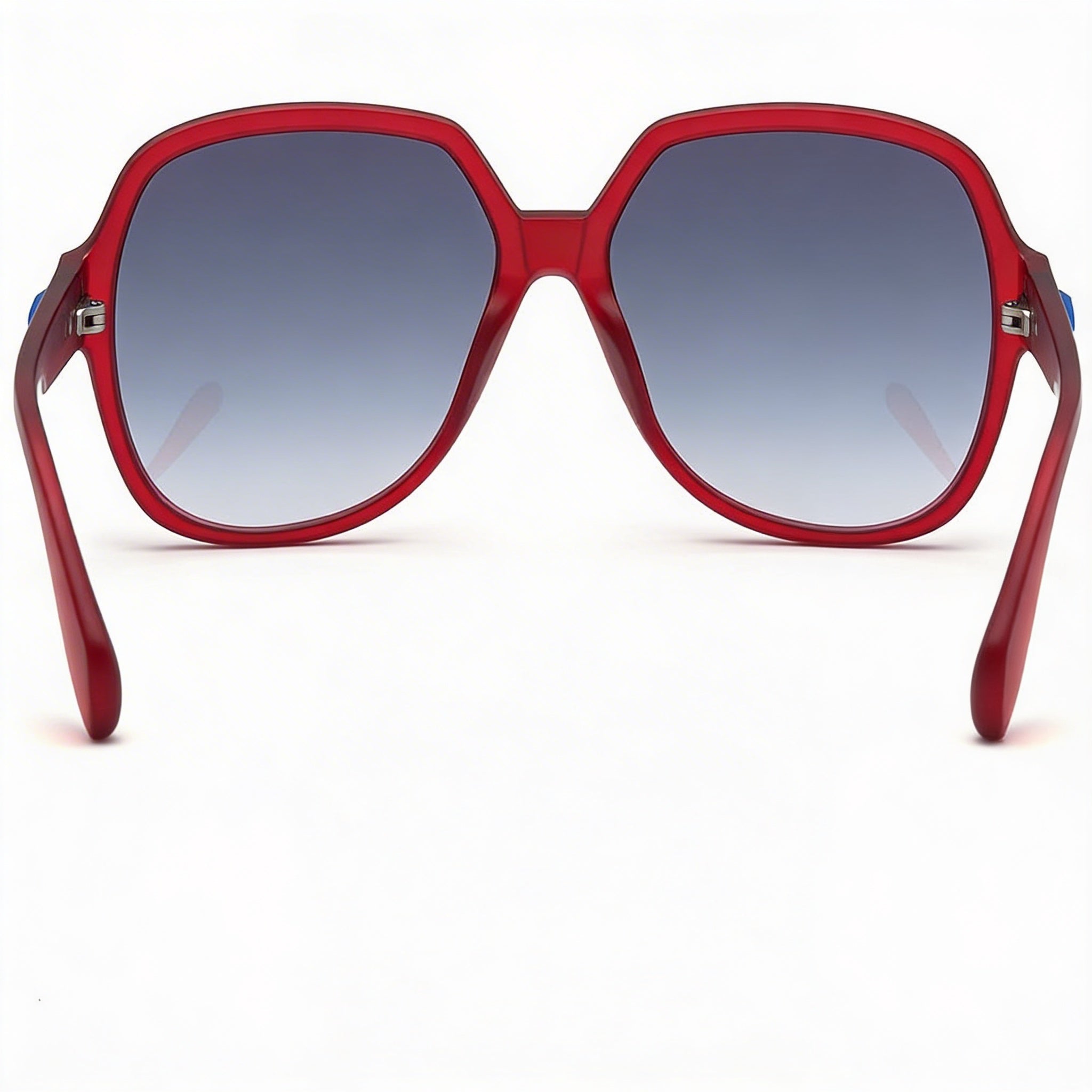 Adidas Originals Contemporaneo Gafas de Sol para Mujer, Acetato Rojo Transparente, Degradado Azul, Protección UV, Sin Polarizar, 57mm, Photo 4