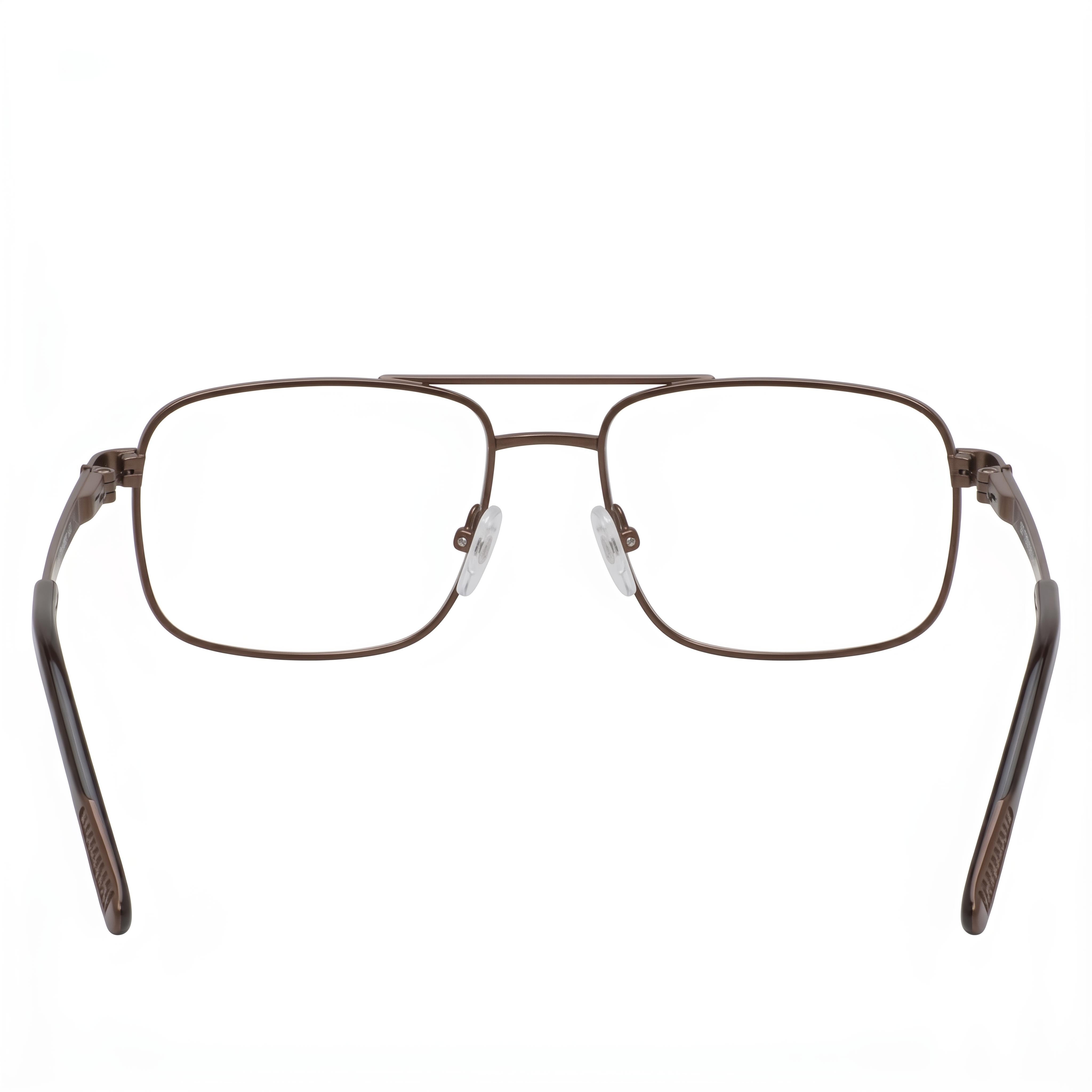 Gafas de lectura rectangulares transparentes de titanio marrón para hombre Chesterfield Chesterf 866/T 56-17-140, Photo 2
