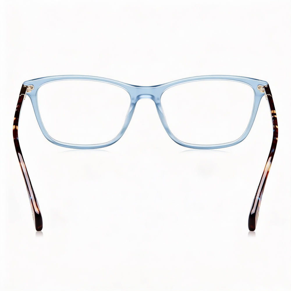 Rag & Bone Modern Rnb3031 - Montura de acetato multicolor para mujer, lentes de policarbonato azul no polarizadas, 52 mm