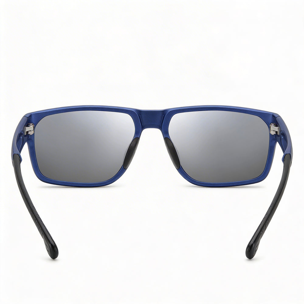 Carrera Ducati Gafas de sol de poliamida elegante para hombre en azul y gris metalizado, lentes metalizadas azules, protección UV 59 mm