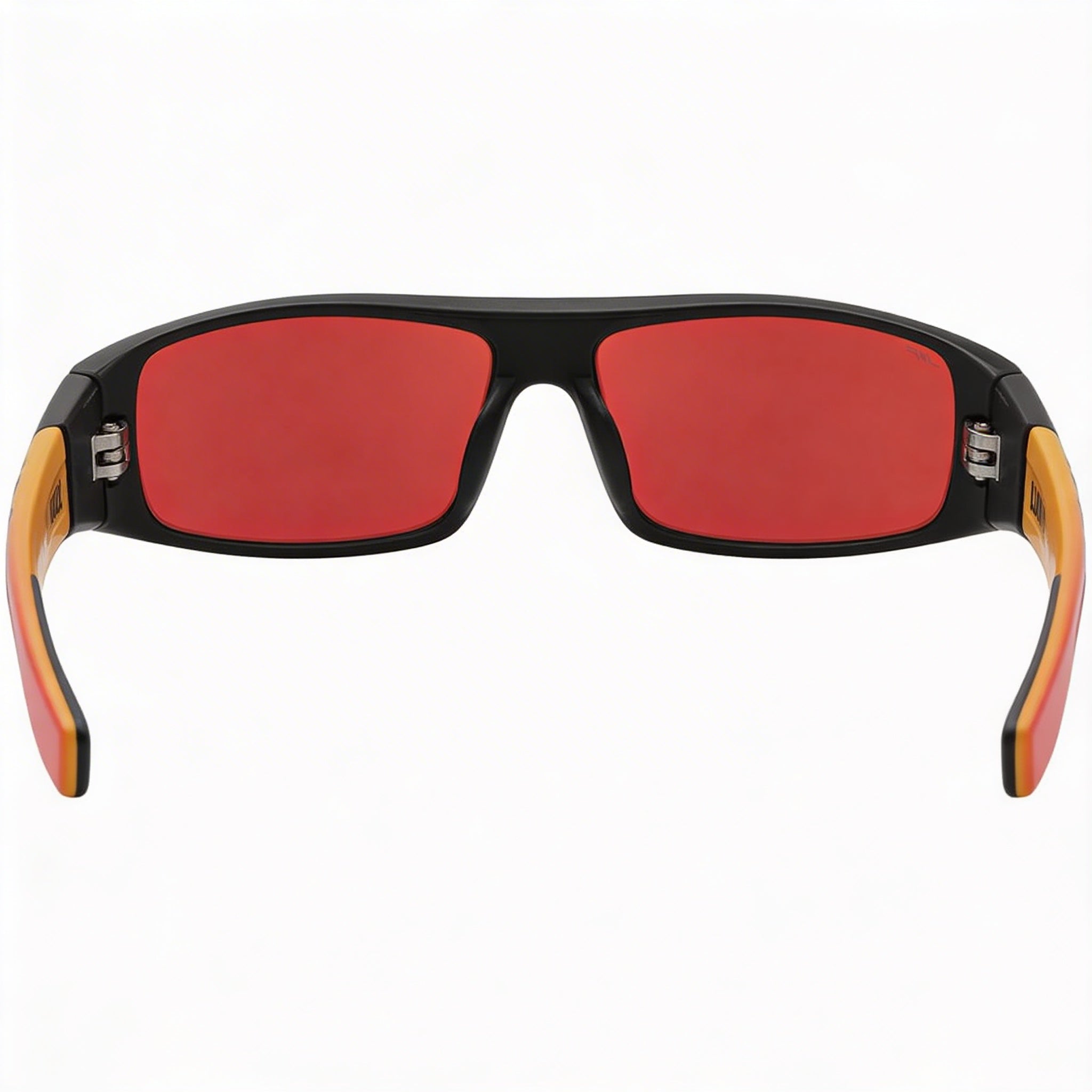 Spy Casual Unisex Plástico Negro Mate Llamas Naranjas Lentes Espejados Verdes Grises Rojos 61mm, Photo 4
