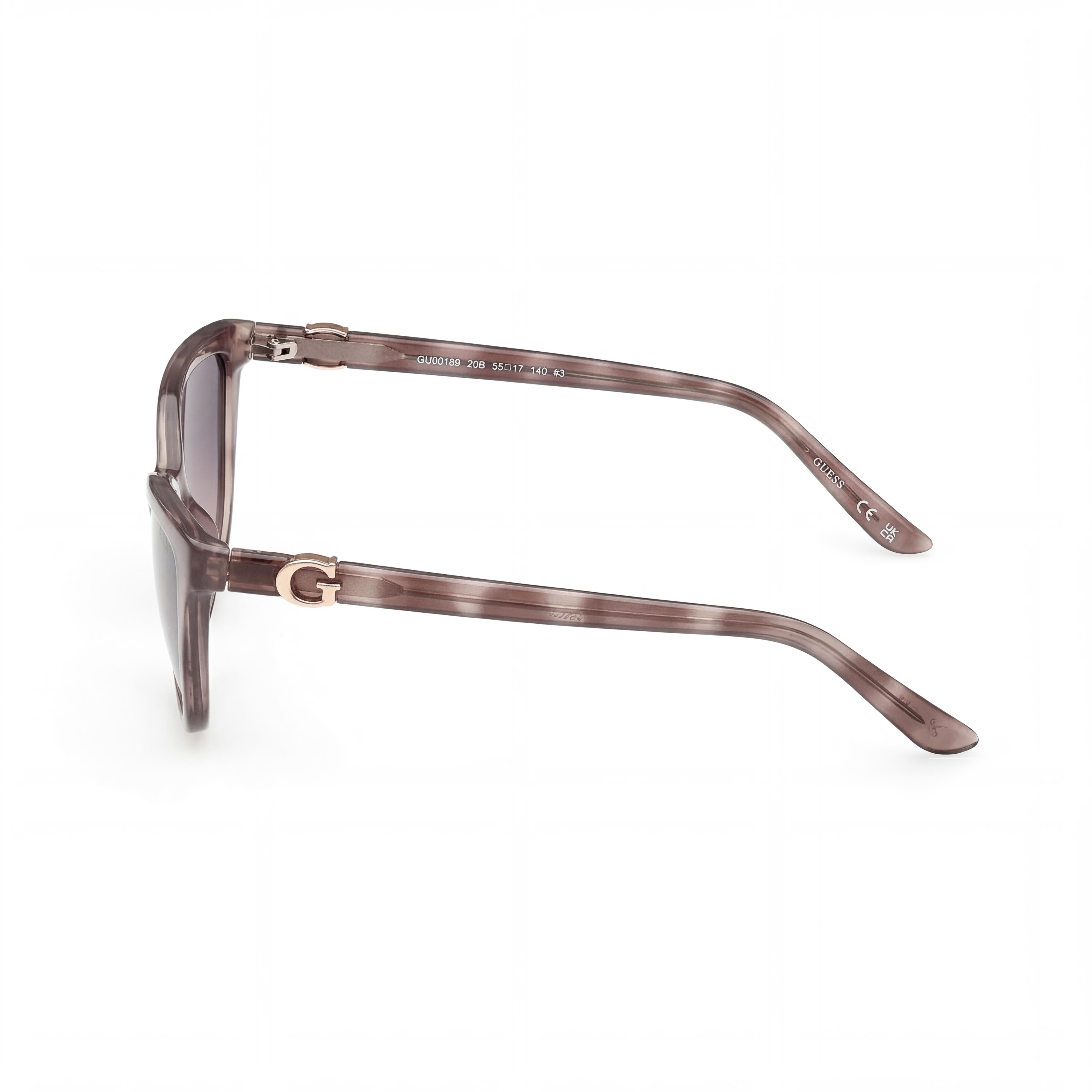 Gafas de sol informales GUESS para mujer, montura de plástico no polarizada, gris avana, protección UV 400, 55-17-140, Photo 3