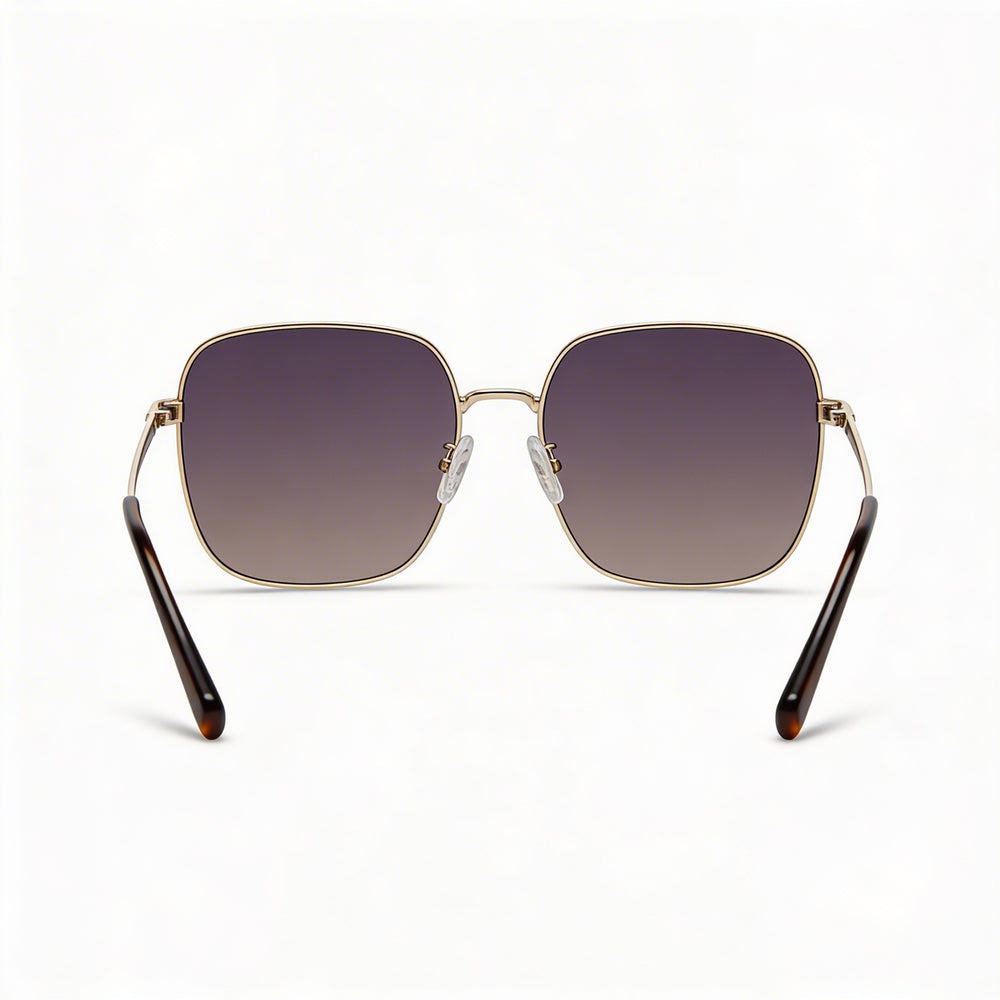 Kenneth Cole Kc6032w Women's Metal Sunglasses, Gold Gradient Blue Frame, Gradient Blue Lenses, UV Protected, 60mm