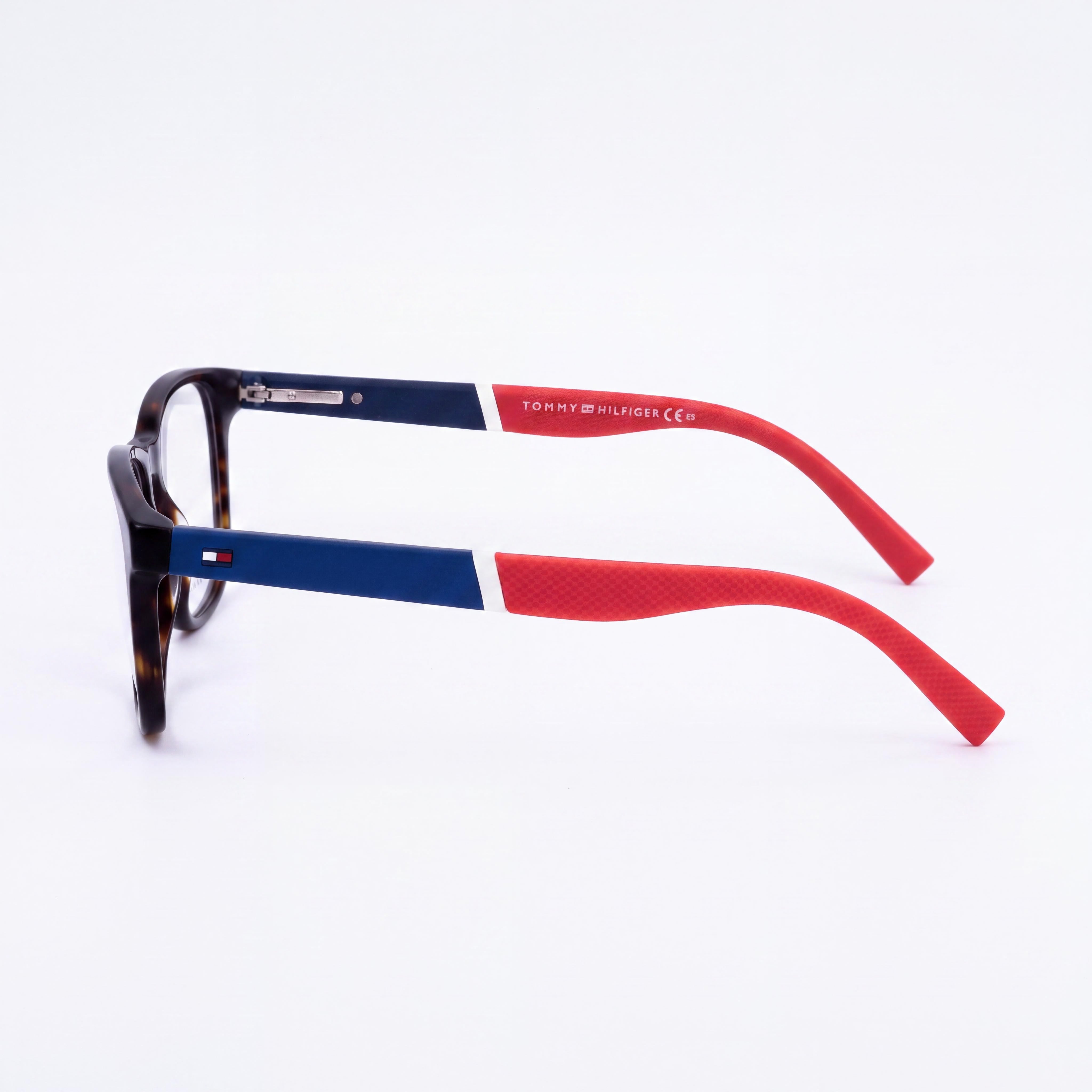 Tommy Hilfiger TH 1907 Gafas de sol unisex clásicas con lentes de policarbonato no polarizadas, Havana, 51-18-140, Photo 2