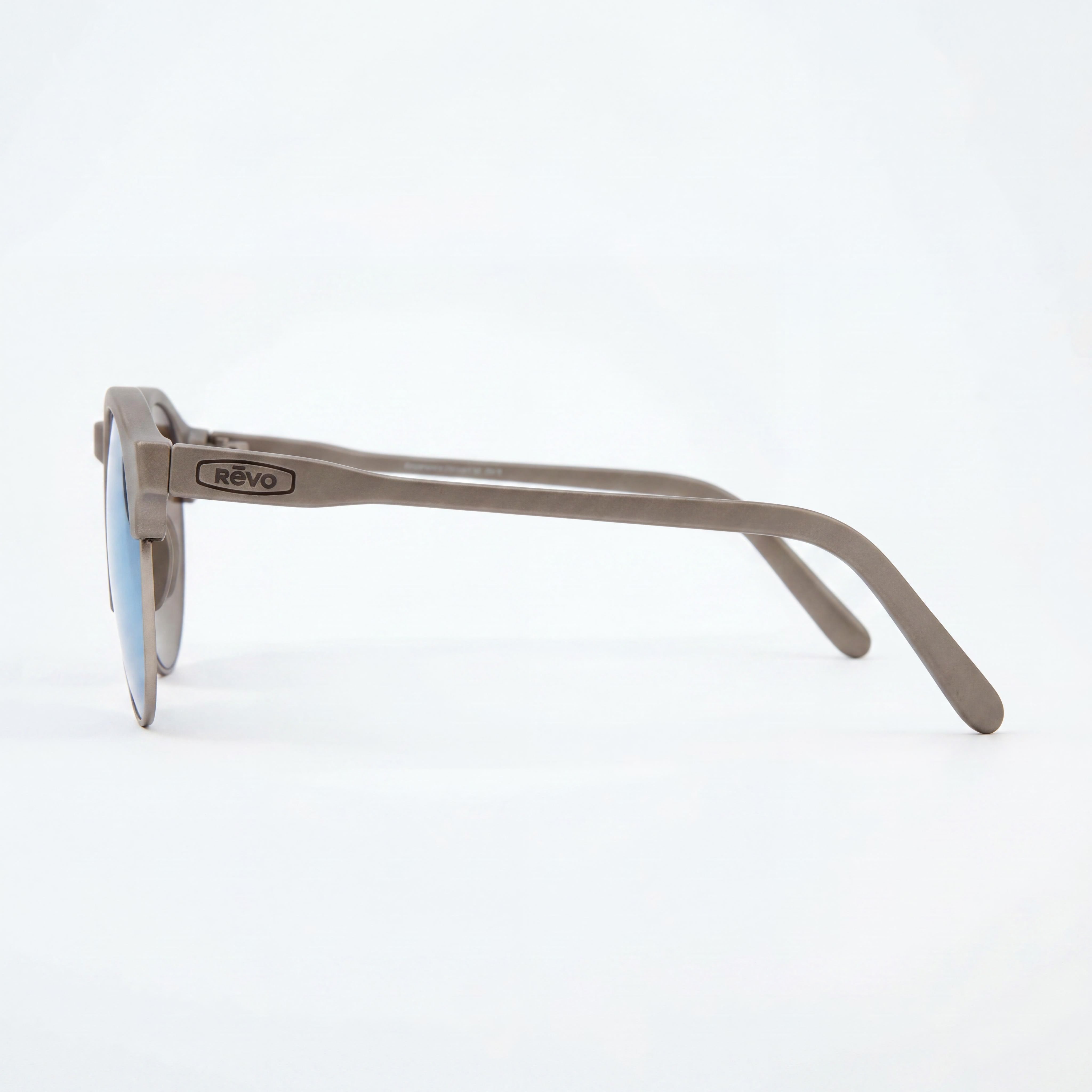 Revo Women's Re 1066 Reign Round Plastic Matte Pewter Polarized UV Protection Sunglasses 49mm, Photo 3
