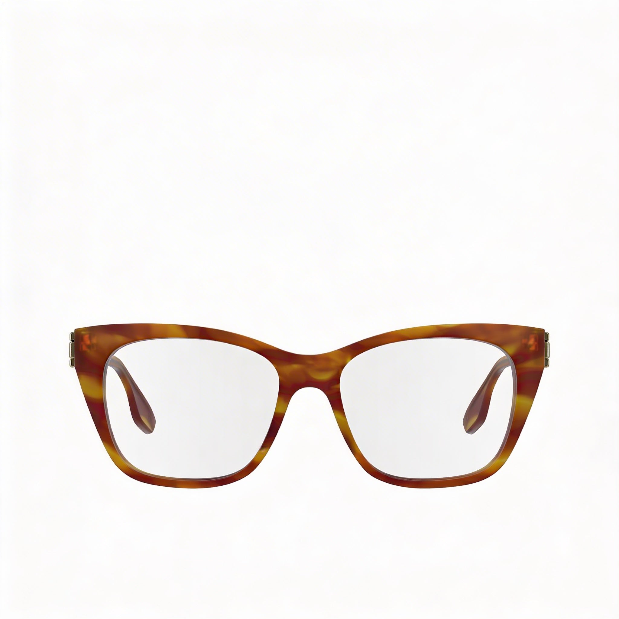 Victoria Beckham Women's Modern Acetate Frame Eyewear with Non-polarised Polycarbonate Lenses, Striped Blonde Havana, 52mm, Photo 3