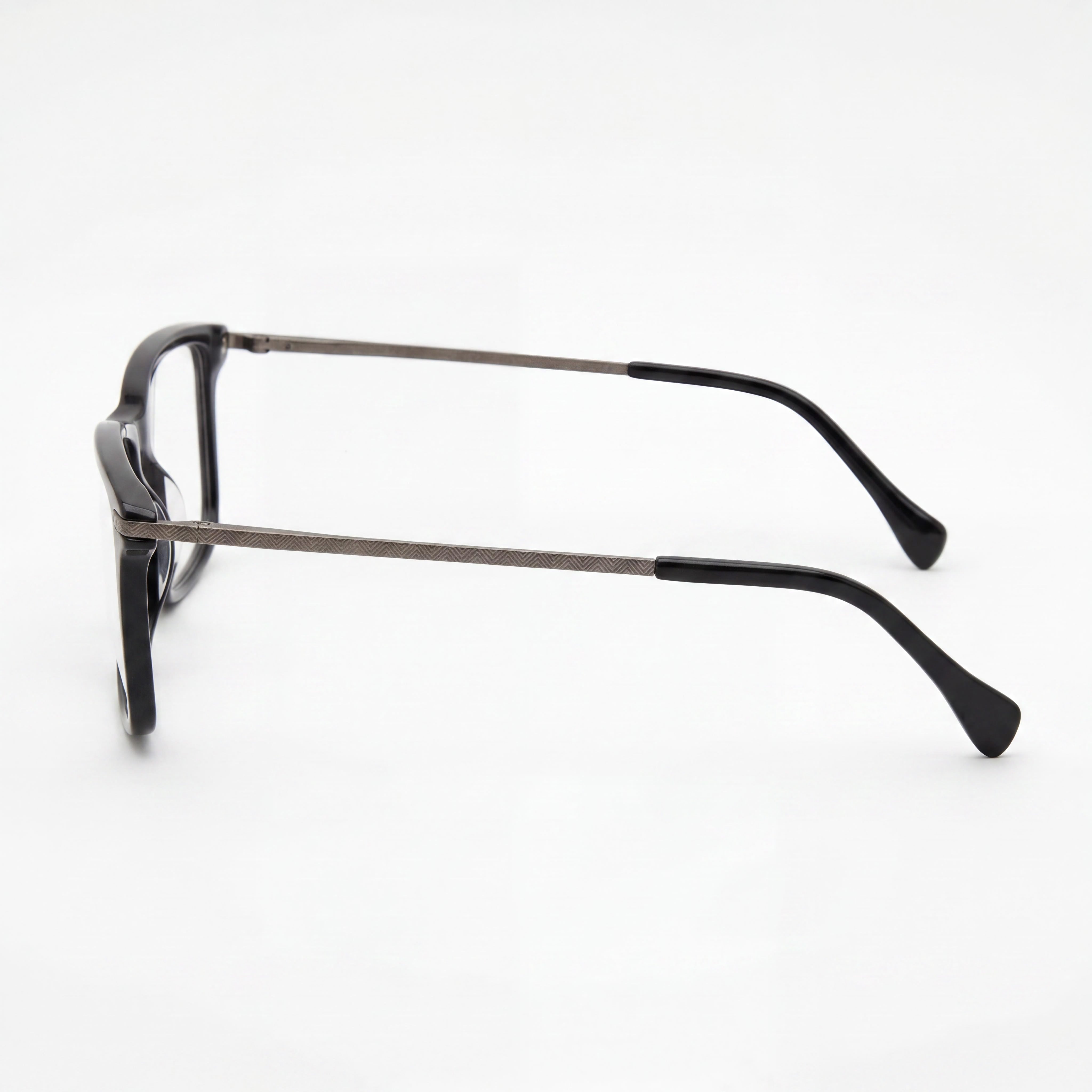 Gafas Lucky Brand VLBD423 para hombre, color negro plateado, montura de plástico completa, rectangulares, 55-18, Photo 2