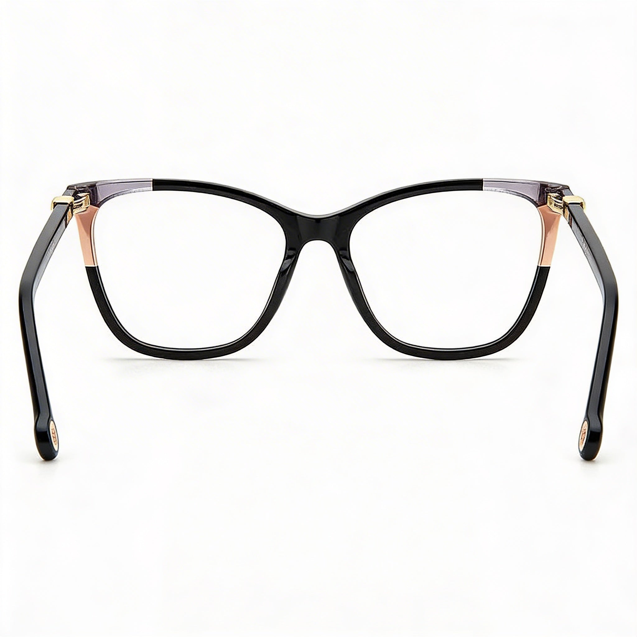 Gafas Carolina Herrera Ch 0057 para mujer, montura completa de acetato, estilo ojo de gato, lentes transparentes color nude, 53 mm, Photo 3