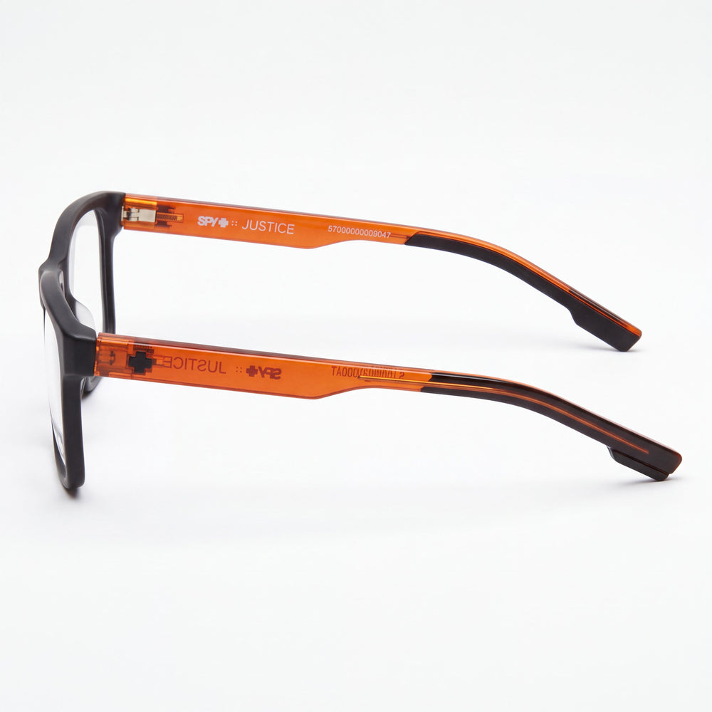 Spy Justice 59 Unisex Matte Black Trans Sepia Grilamid Frame Clear Non-polarized Eyeglasses 59-12-140