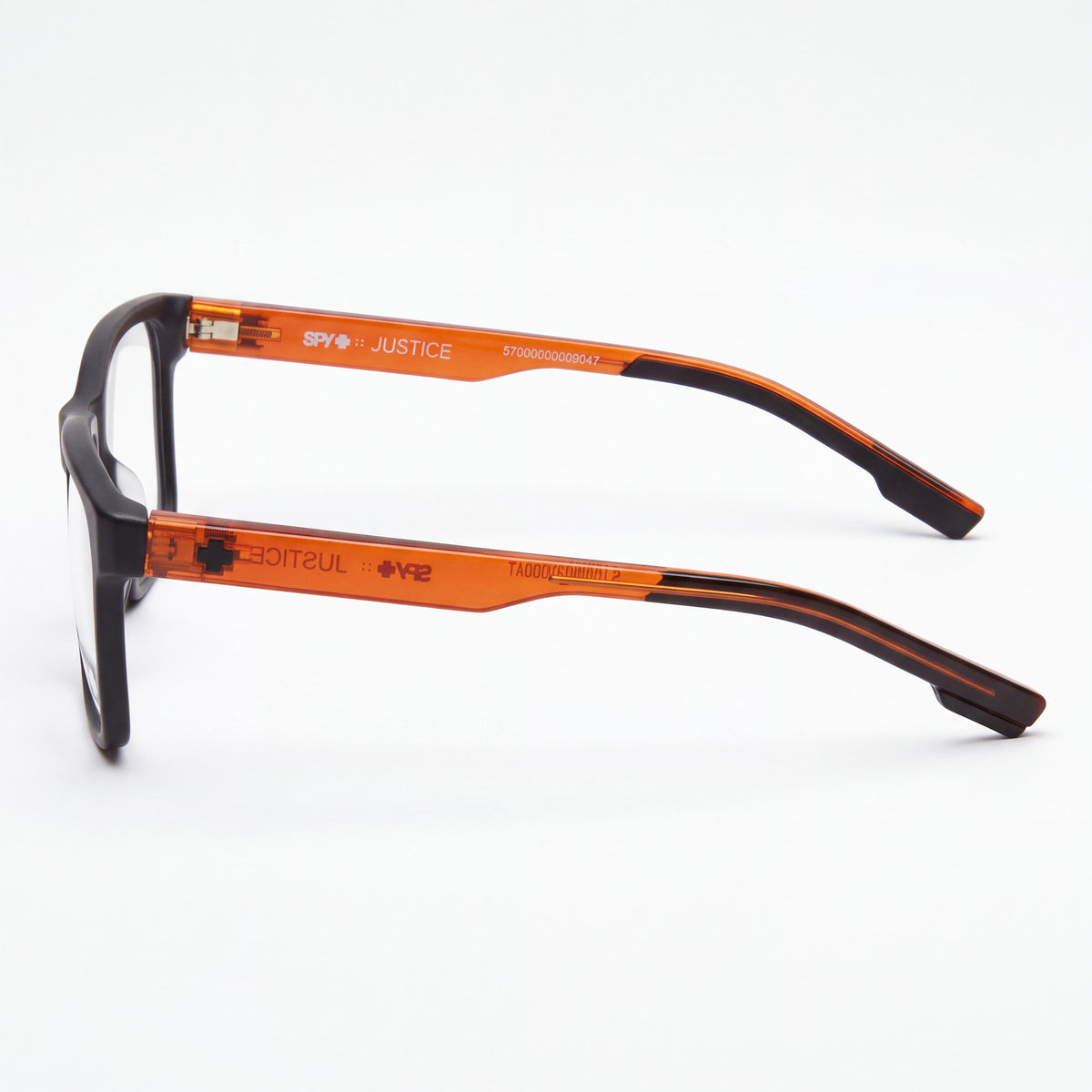Spy Justice 59 Unisex Matte Black Trans Sepia Grilamid Frame Clear Non-polarized Eyeglasses 59-12-140, Photo 3