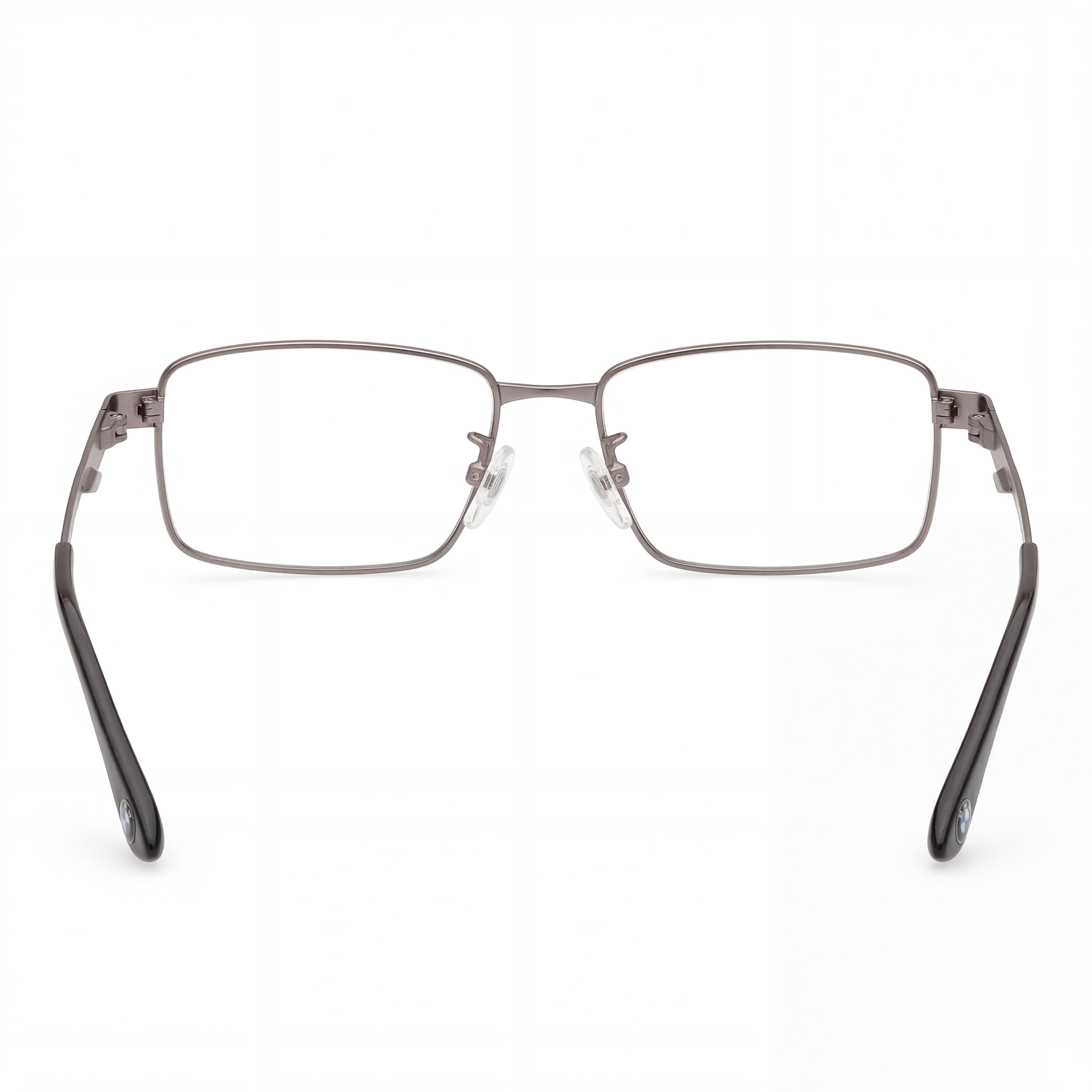 BMW Rectangular Women's Metal Frame Matte Light Ruthenium Eyeglasses with Composite Lens 150-17-35mm, Photo 3