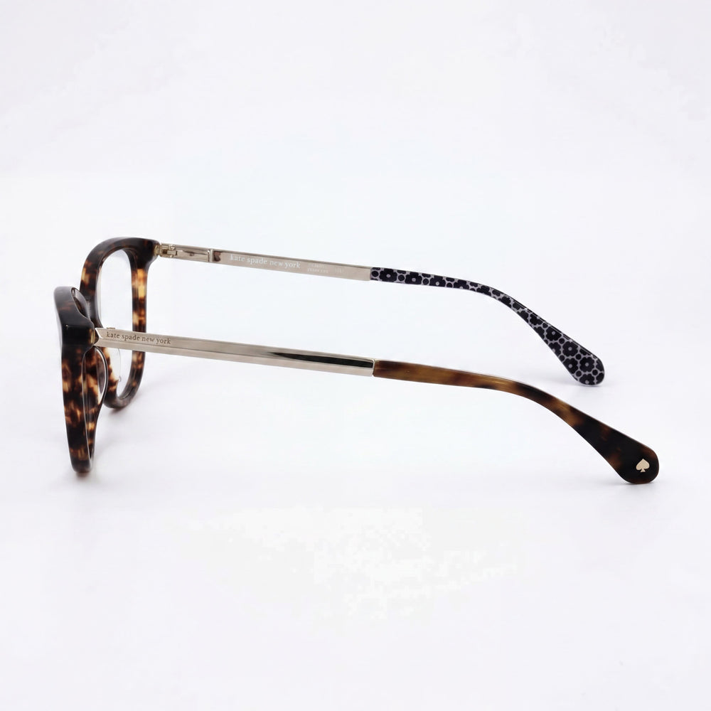 kate spade new york Gafas de mujer Kimberlee de aro completo de plástico Habana Doradas aptas para cristales graduados 52-17