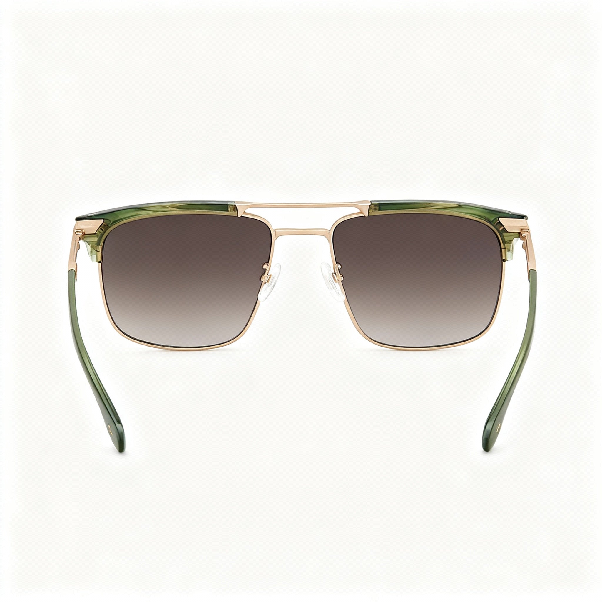 rag & bone Casual Men's Rectangular Stainless Steel Khaki Horn Non-Polarized Sunglasses 55-17-145, Photo 4