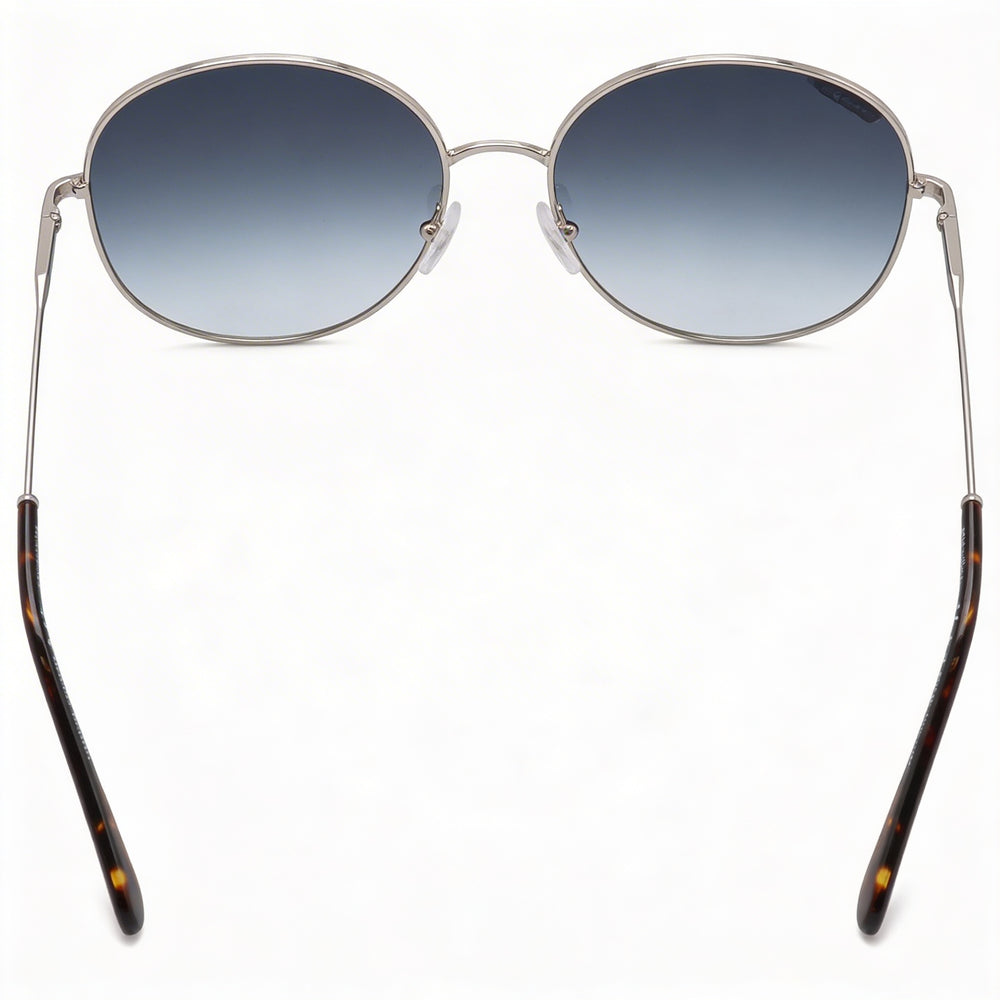 Salvatore Ferragamo Classic Women's Silver Metal Frame 60mm Gradient Smoke UV Protection Non-Polarized Sunglasses