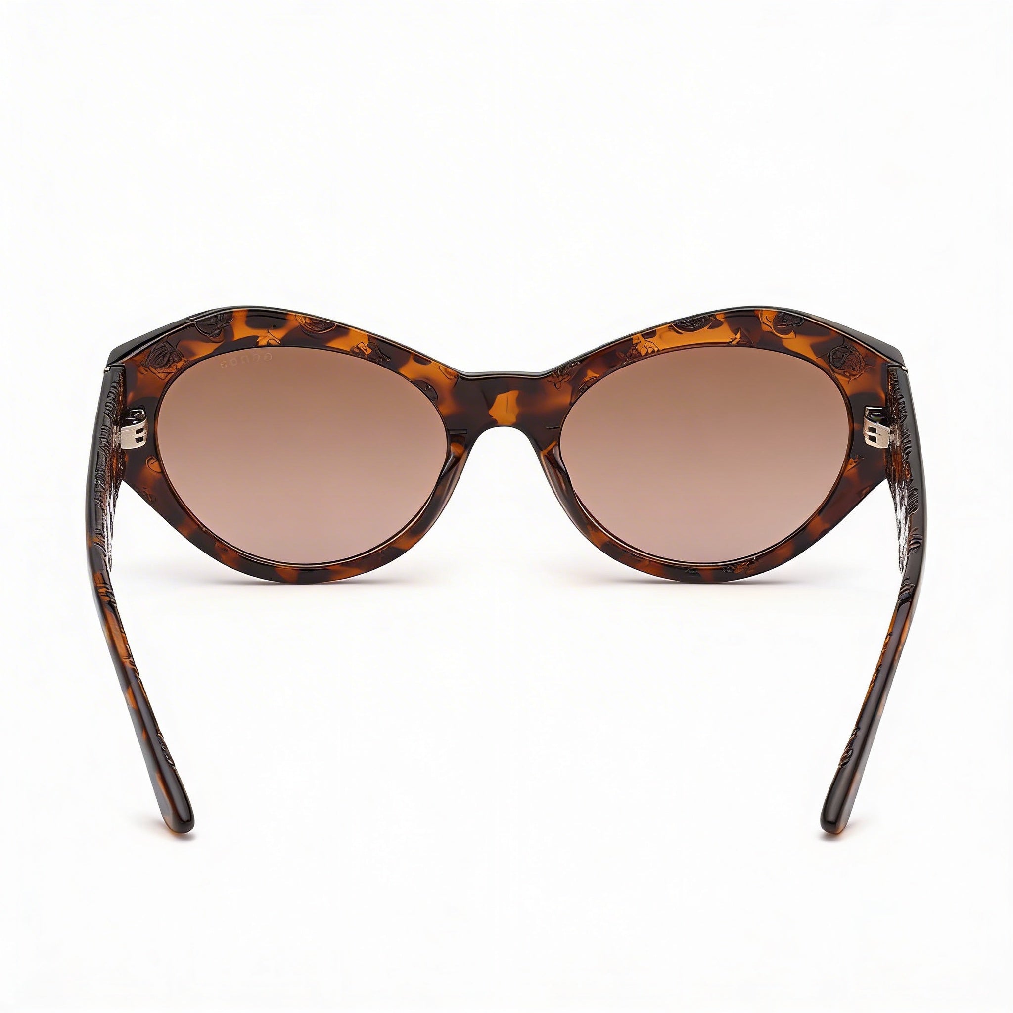 Guess GU772852G52 Women's Oval Dark Havana Gradient Brown Plastic Brown Mirrored Non-Polarized UV Protection 52mm, Photo 4