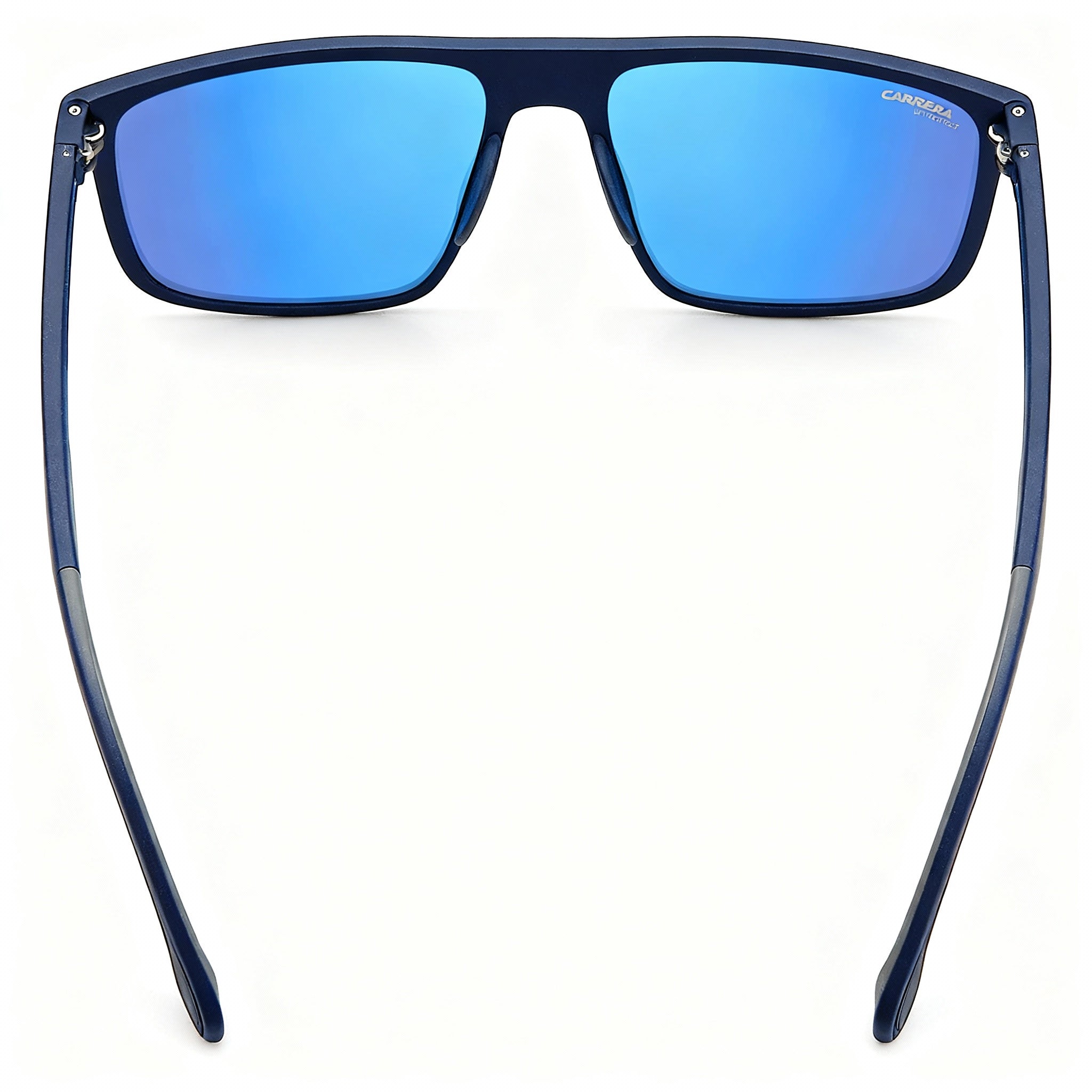 Carrera 8047/S Unisex Lightweight Polyamide Rectangle Asian Fit Blue Sunglasses, Blue Gray Mirrored Lenses, 58mm, Photo 4