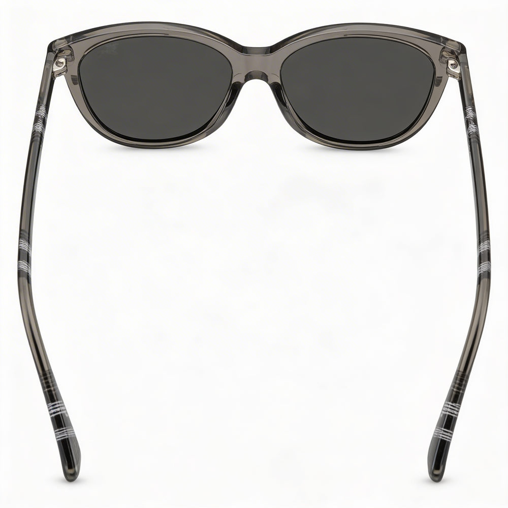 BURBERRY Classic Unisex Eyewear with Dark Grey Frame and Dark Grey Polycarbonate Non- Lenses 55-17-140