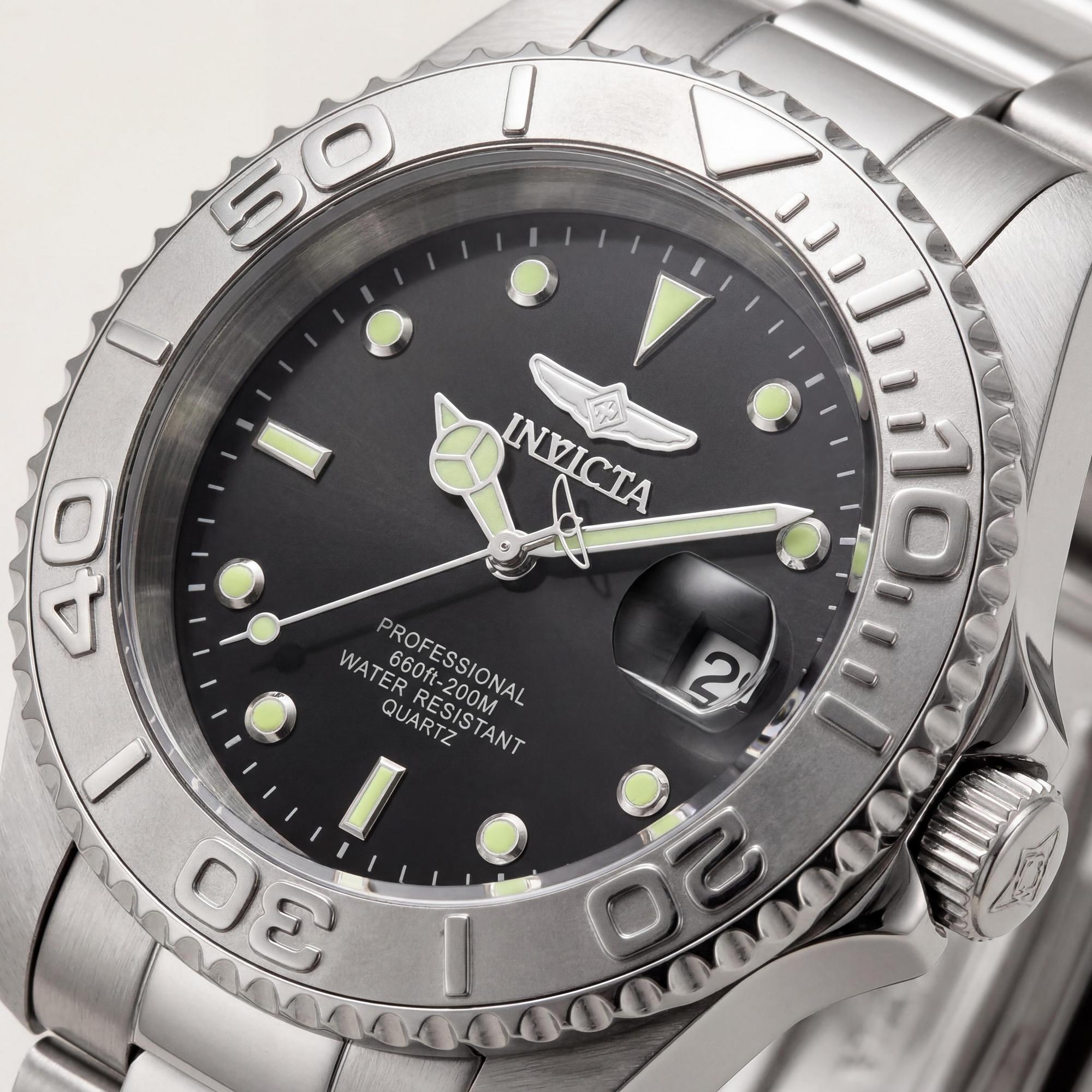 Invicta Pro Diver 29937 Reloj para hombre, esfera negra/plateada de 37.5mm, Photo 2