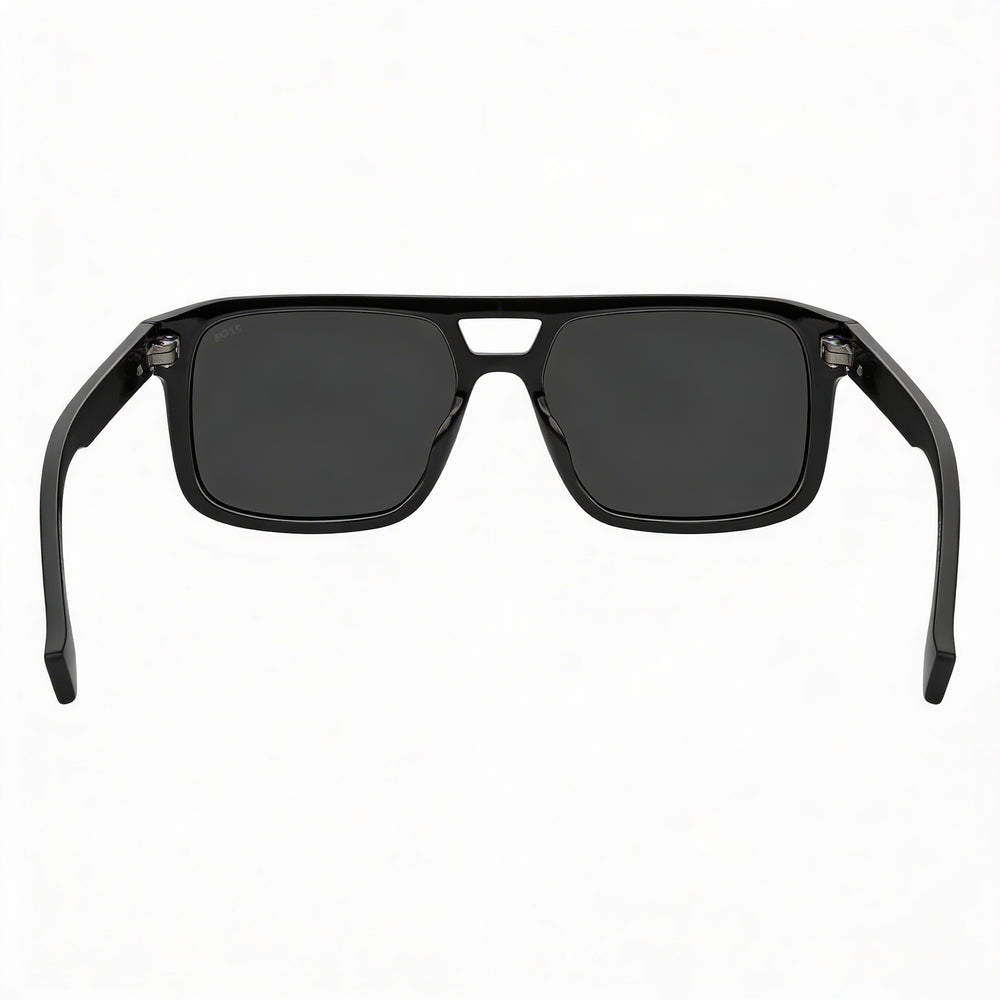 HUGO BOSS BLACK Casual Men's Black ECO CELLULOSE P.INJ UV 300 Non-Polarized Sunglasses 43.9mm