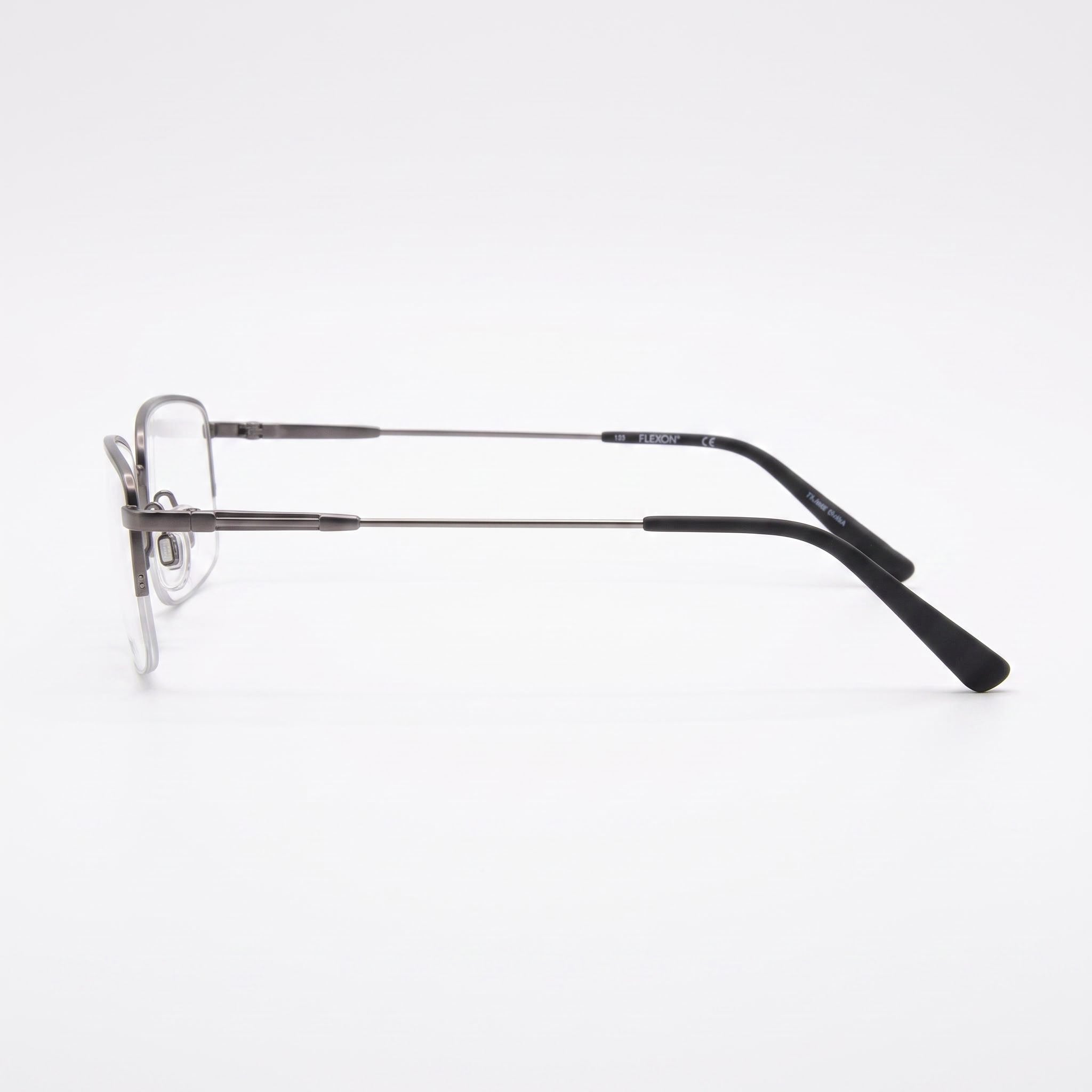 Flexon Moderno Unisex Acetato Marco Gunmetal sin receta Gafas Listas para Recetar Lente 55mm Puente 18mm Patilla 145mm, Photo 2