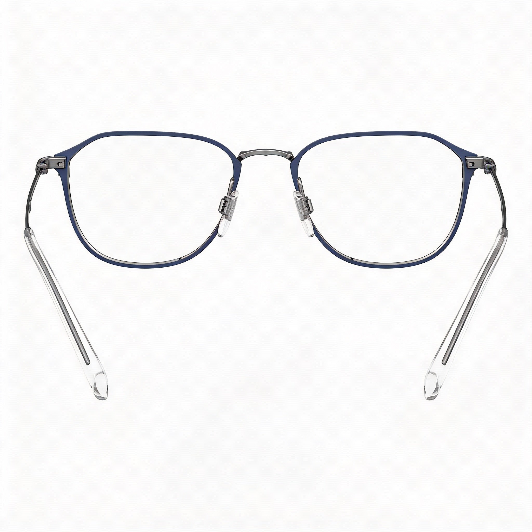 Gafas graduadas Levi's LV 5010 para hombre, de metal azul mate, con lentes de 52 mm, puente de 19 mm y patillas de 145 mm., Photo 4