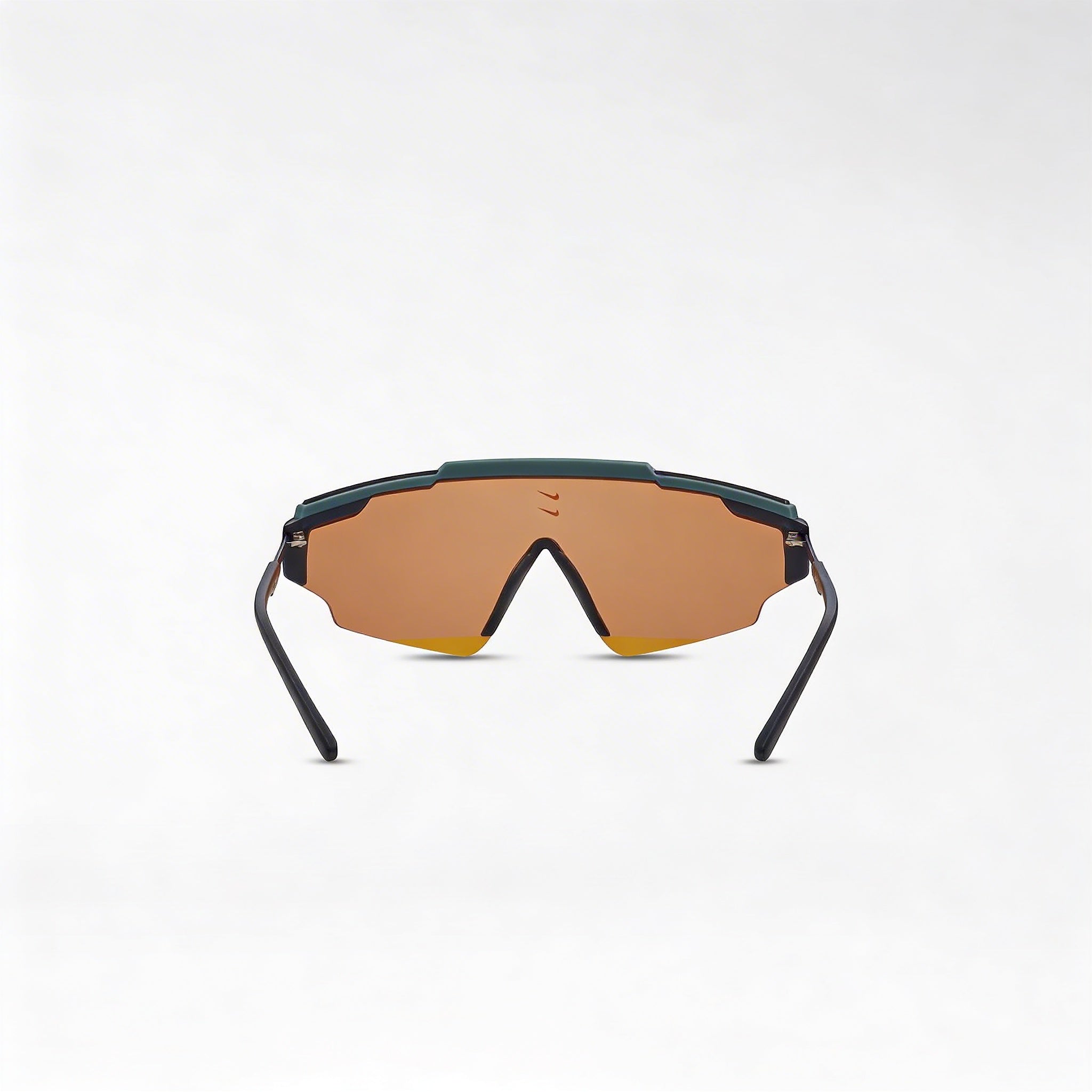 Gafas de sol deportivas unisex Nike Modern Lifestyle con montura de plástico en color naranja verdoso y lentes naranjas no polarizadas, 66 mm, Photo 4