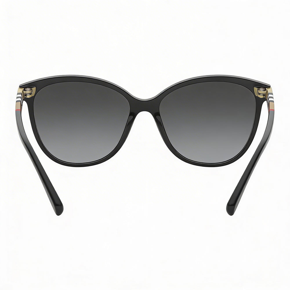 Burberry 0BE4216 Women's Black Plastic Cat Eye Grey Gradient UV Protected Lenses 57mm