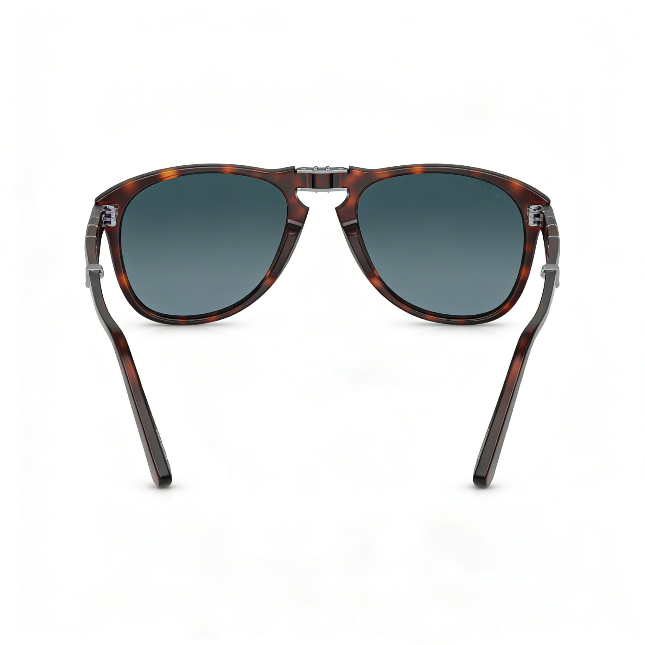 Persol Po0714 Folding Unisex Havana Acetate Blue Gradient Polarized Lenses UV Protection 54mm Sunglasses, Photo 3