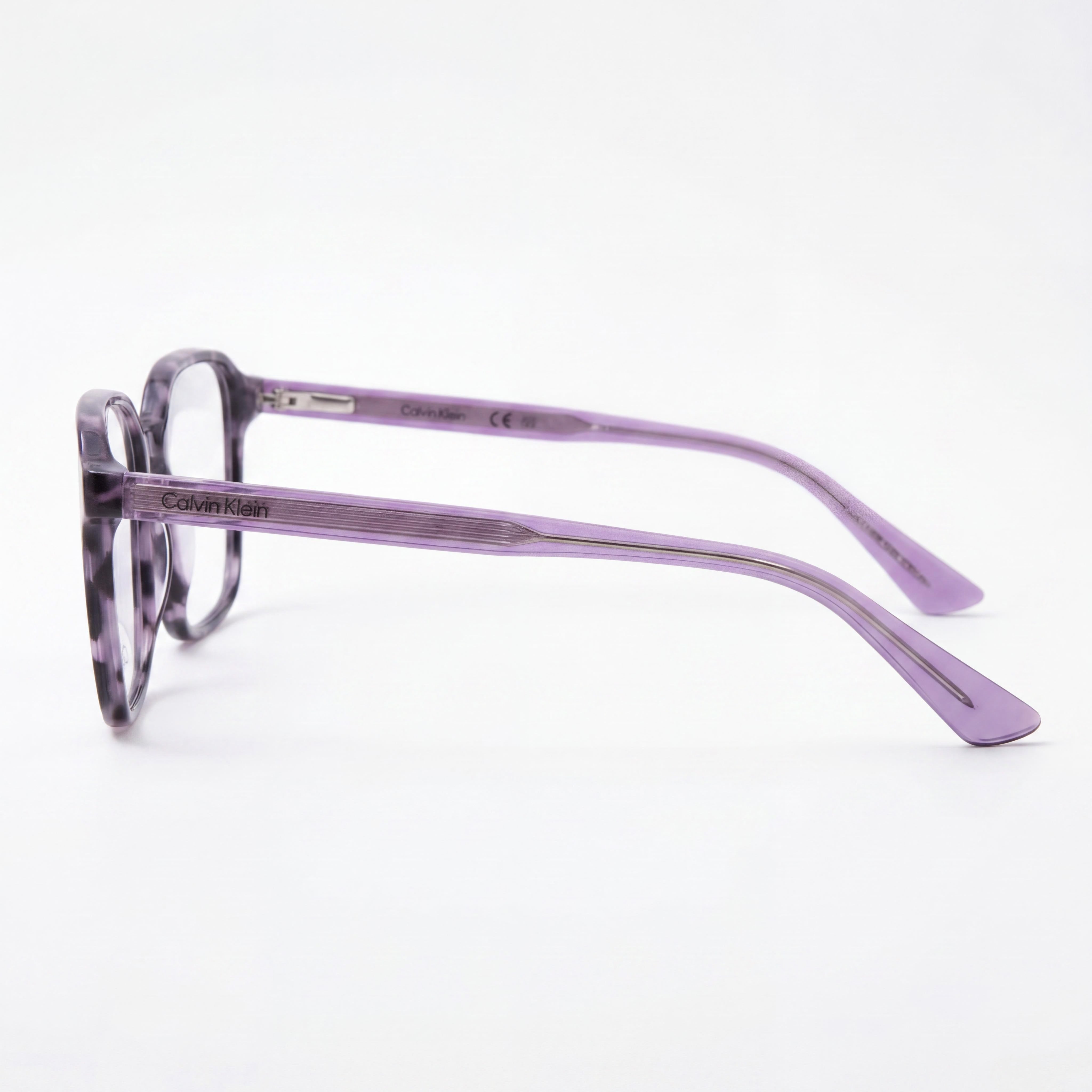 Calvin Klein Ck23524 Unisex Full Rim Square Plastic Frame Non-Polarized Polycarbonate Lens Sunglasses Violet Havana 52-17-140, Photo 3