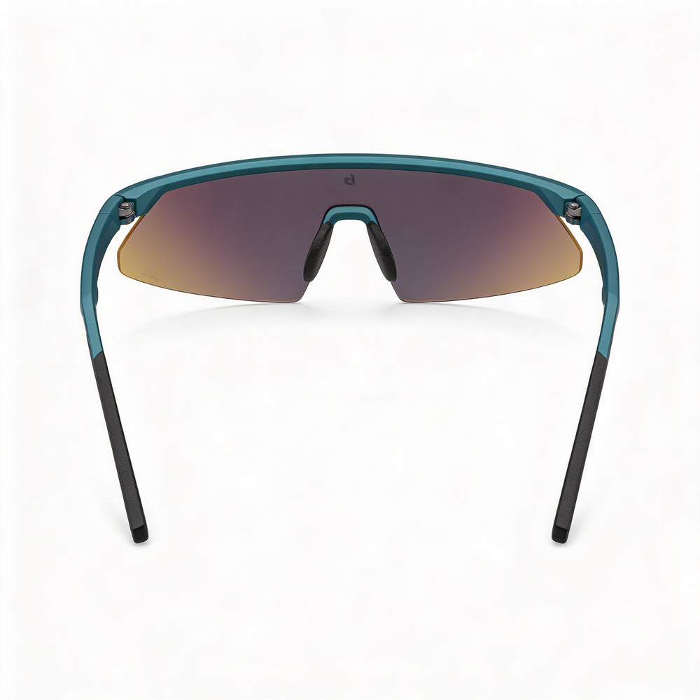 bollé MICRO EDGE Creator Unisex Teal Metallic-Volt Ruby Acrylic Frame Glass Lens Non-Polarized Sunglasses