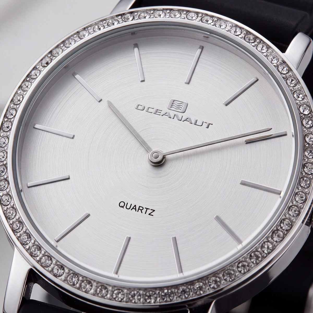 Oceanaut strap Women's Quartz Watch with White Case, White Dial, Crystal Bezel & 3 ATM Water Resistance, Photo 2