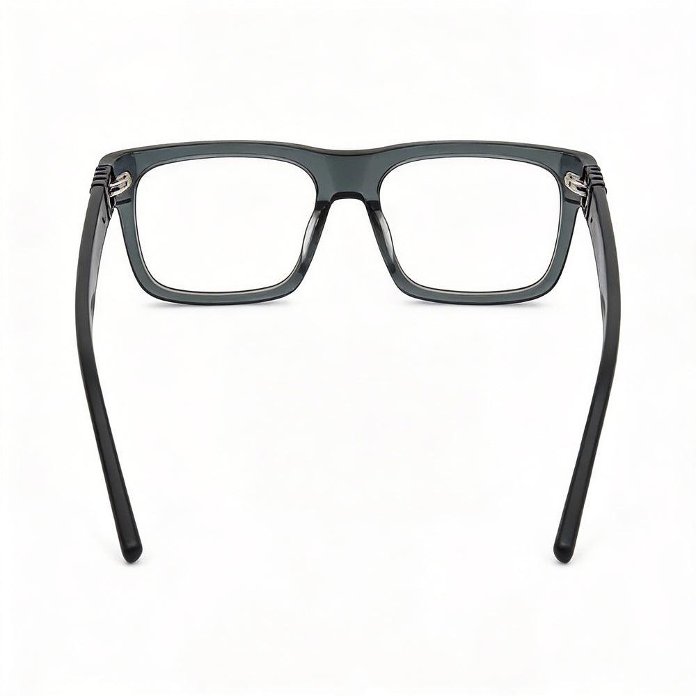 Montura de gafas rectangular para hombre Hugo Boss de la colección HUGO RECTANGULAR, modelo Hg 1257, acetato verde, 54 mm