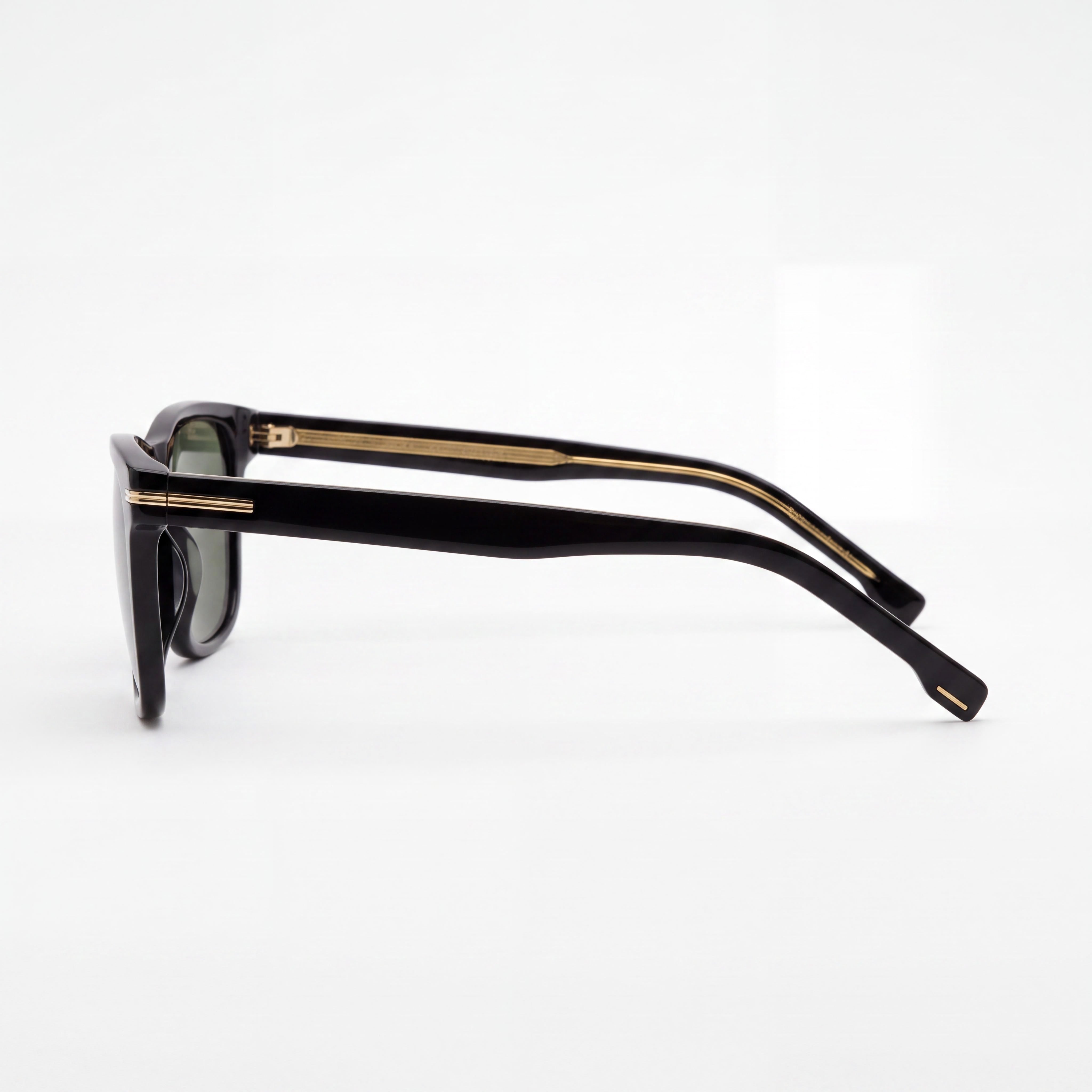 Gafas de sol rectangulares Hugo Boss Classic para mujer, negras, de plástico ecológico, con protección UV, sin polarizar, 52 mm, Photo 2