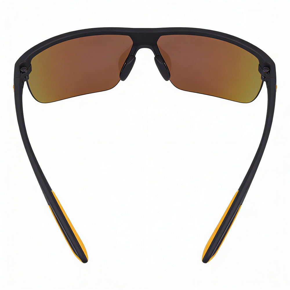 Nike Tempest Unisex Plastic UV Protected Sunglasses, Gridiron Orange Frame, Brown Orange Mirror Lens, 60mm